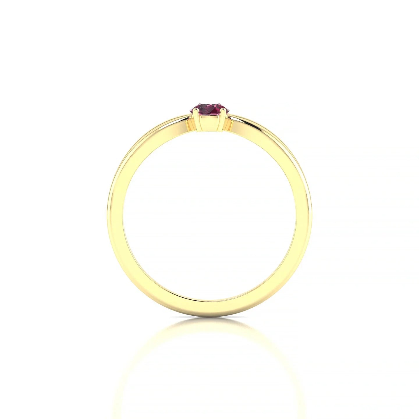 Interlude | 18k Yellow Gold 6 x 4 mm Pear Rhodolite Ring