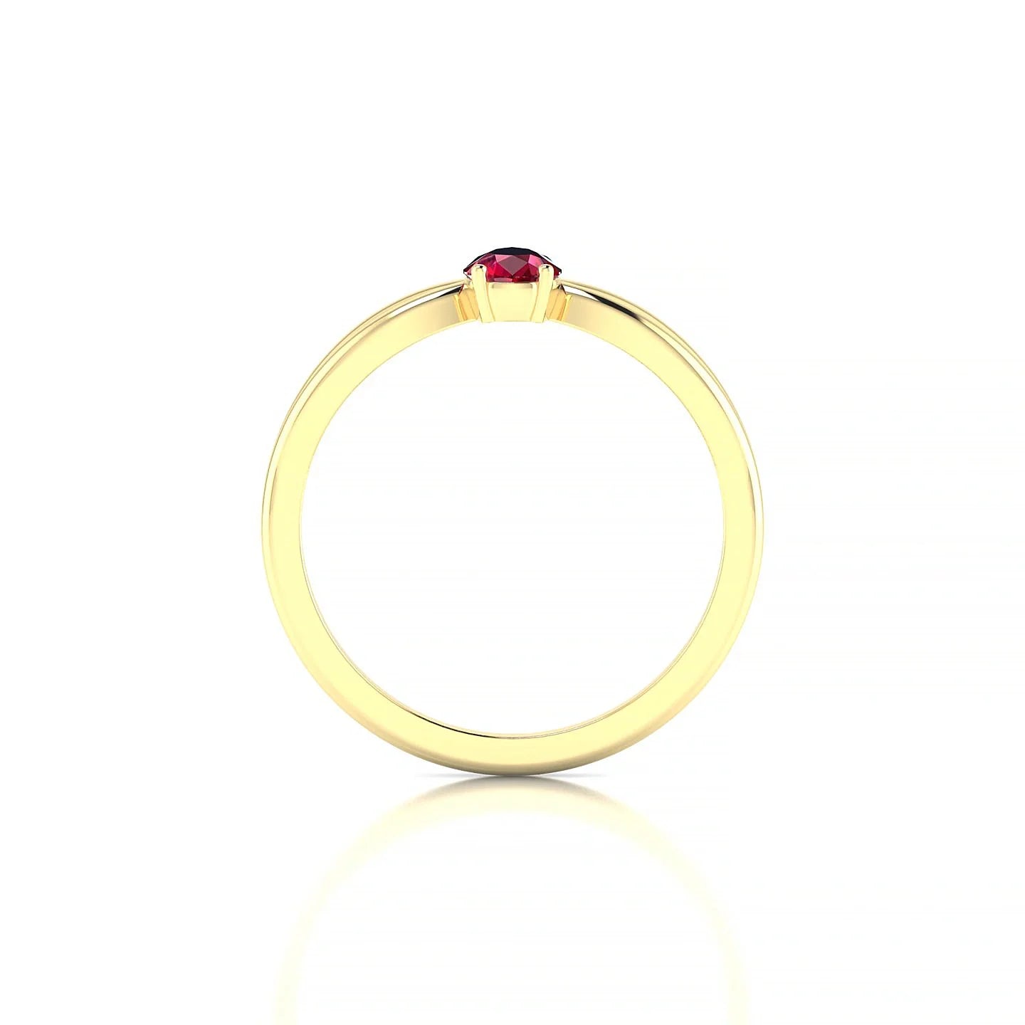 Interlude | 18k Yellow Gold 6 x 4 mm Pear Ruby Ring