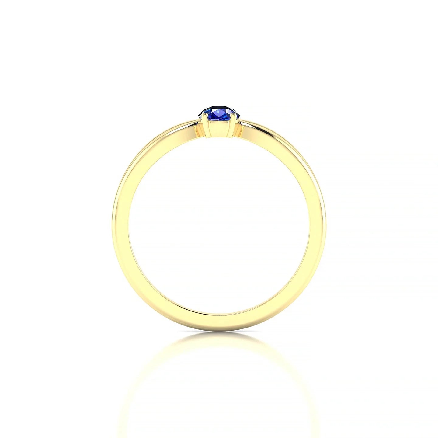 Interlude | 18k Yellow Gold 6 x 4 mm Pear Sapphire Ring