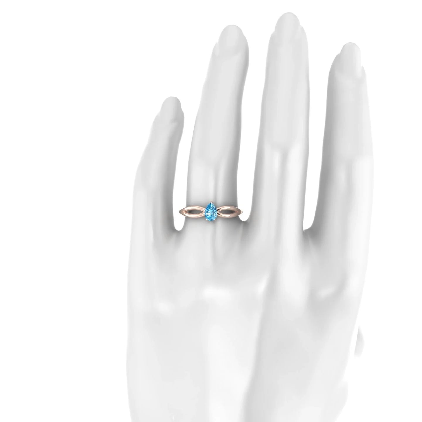Interlude | 18k Rose Gold 6 x 4 mm Pear Topaz Ring