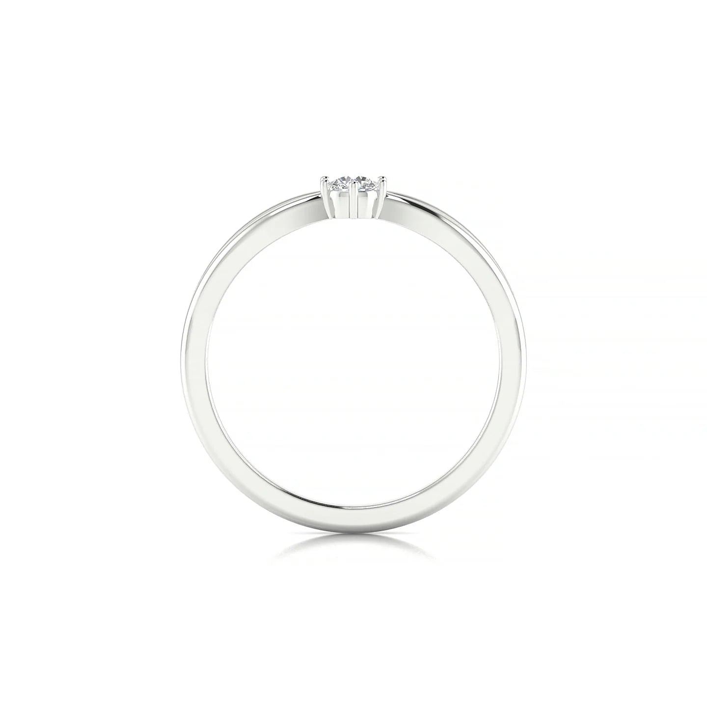 Interlude | 18k White Gold 3.7 mm Round Diamond Ring