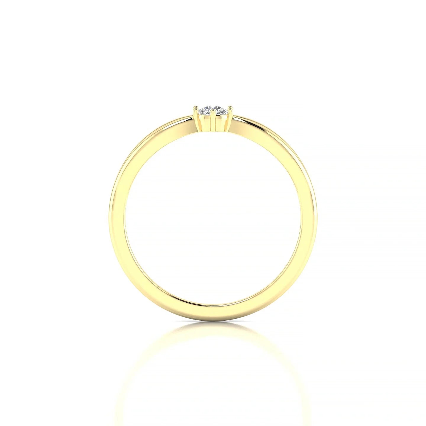 Interlude | 18k Yellow Gold 3.7 mm Round Diamond Ring