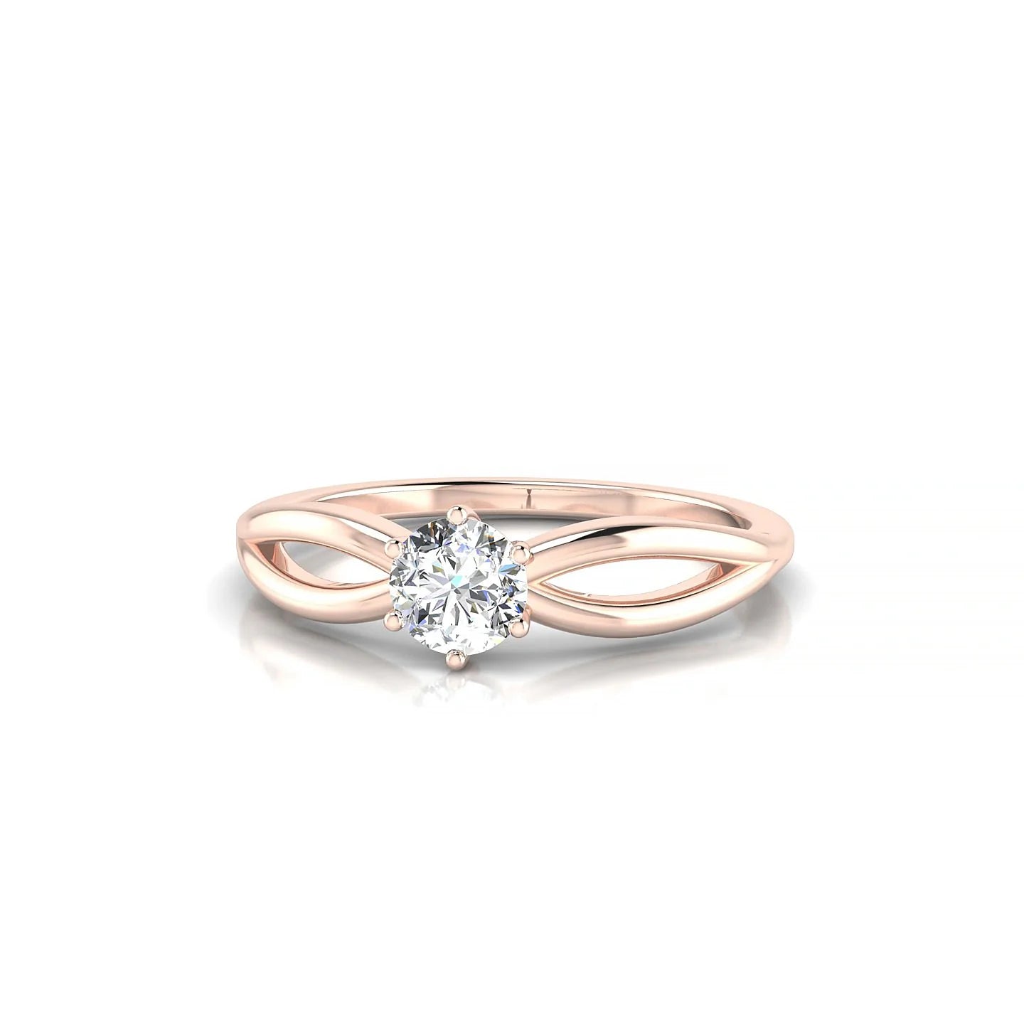 Interlude | 18k Rose Gold 4.2 mm Round Diamond Ring