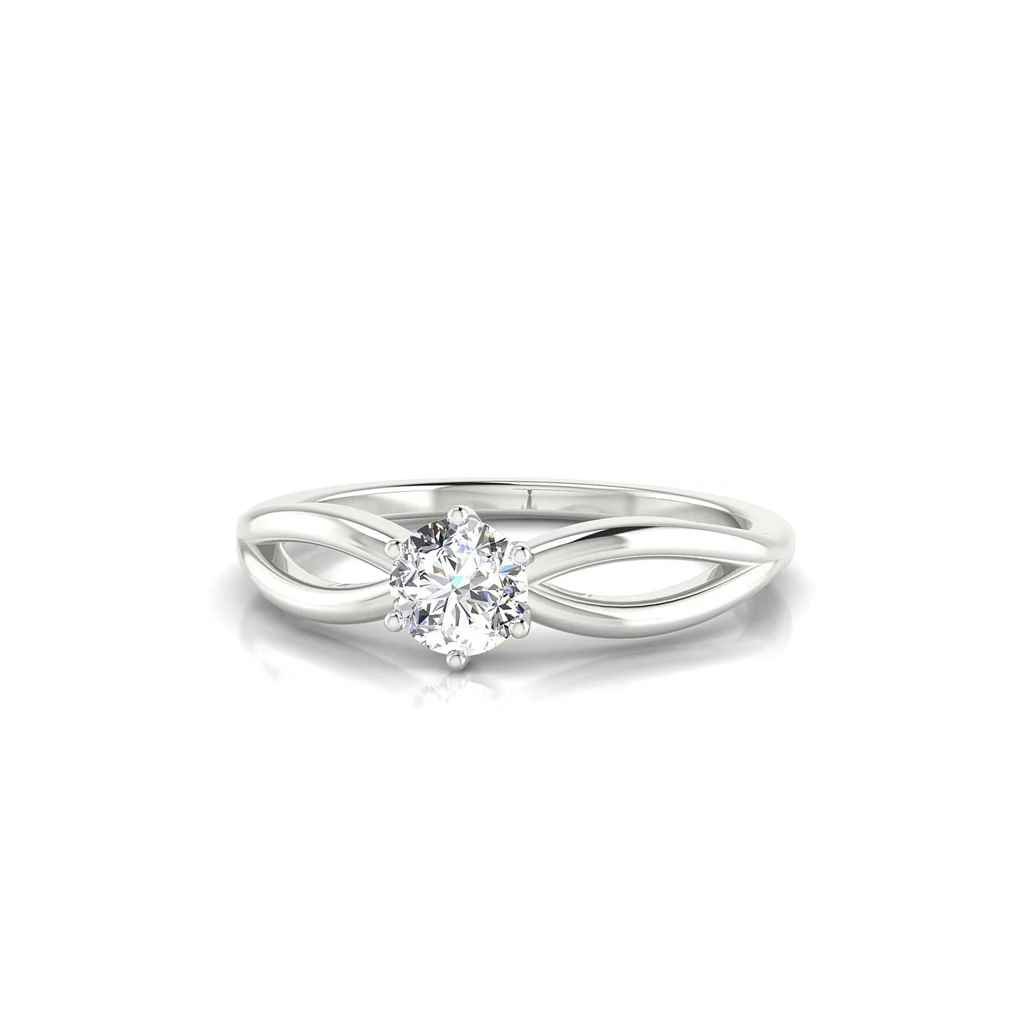 Interlude | 18k White Gold 4.2 mm Round Diamond Ring