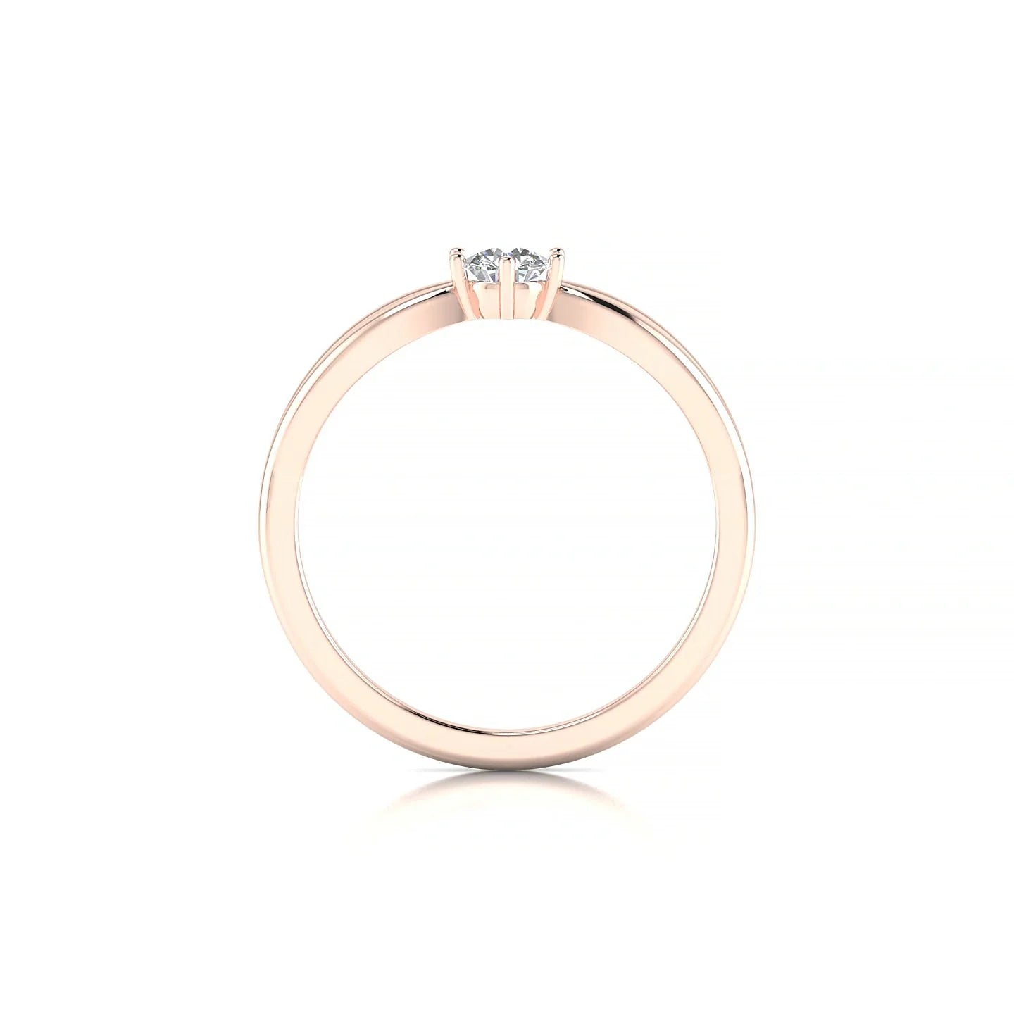 Interlude | 18k Rose Gold 4.2 mm Round Diamond Ring
