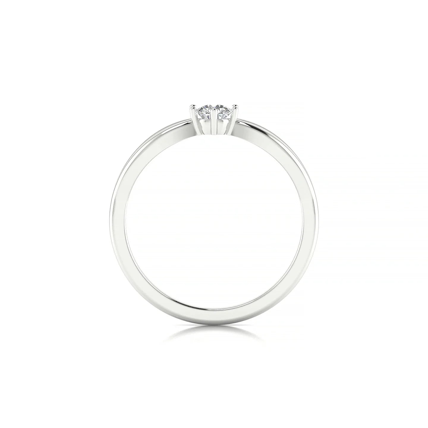 Interlude | 18k White Gold 4.2 mm Round Diamond Ring