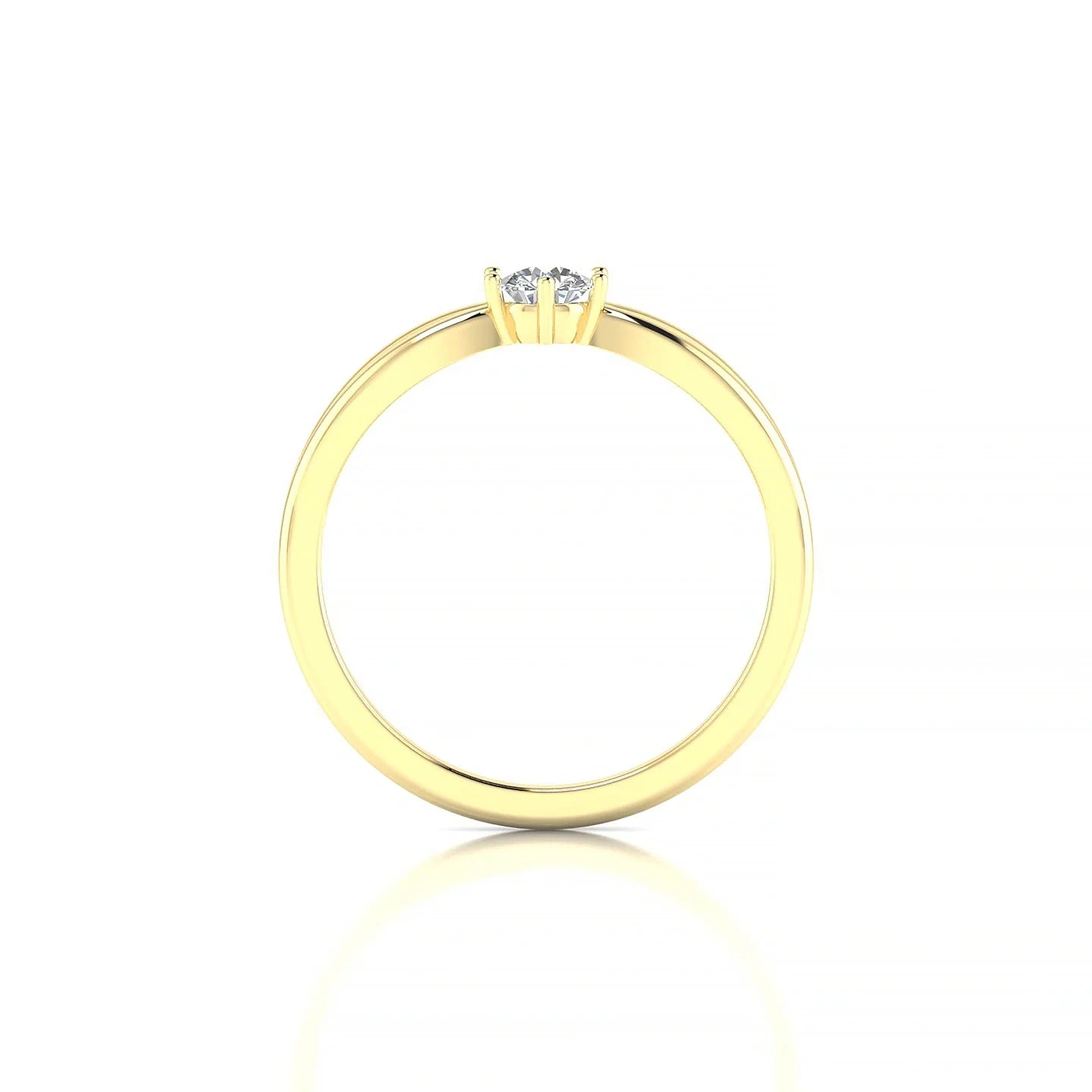 Interlude | 18k Yellow Gold 4.2 mm Round Diamond Ring