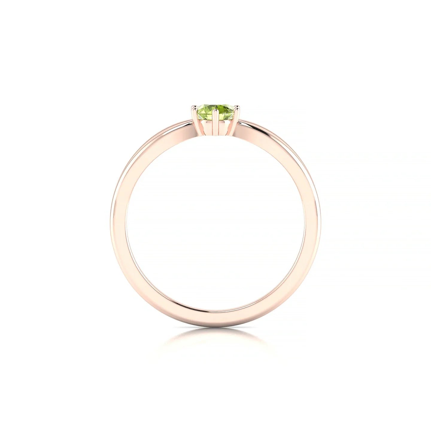 Interlude | 18k Rose Gold 4.5 mm Round Peridot Ring