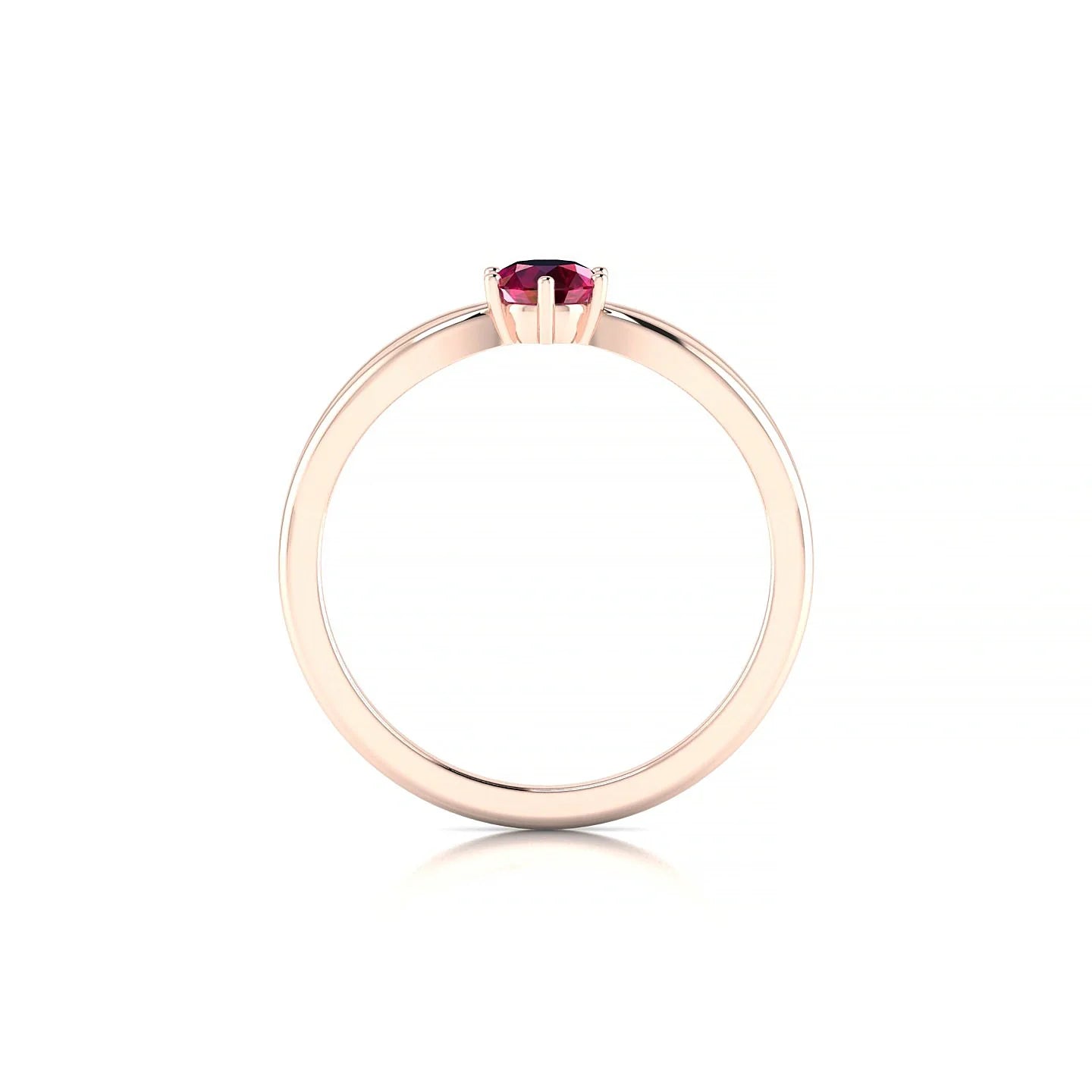 Interlude | 18k Rose Gold 4.5 mm Round Ruby Ring