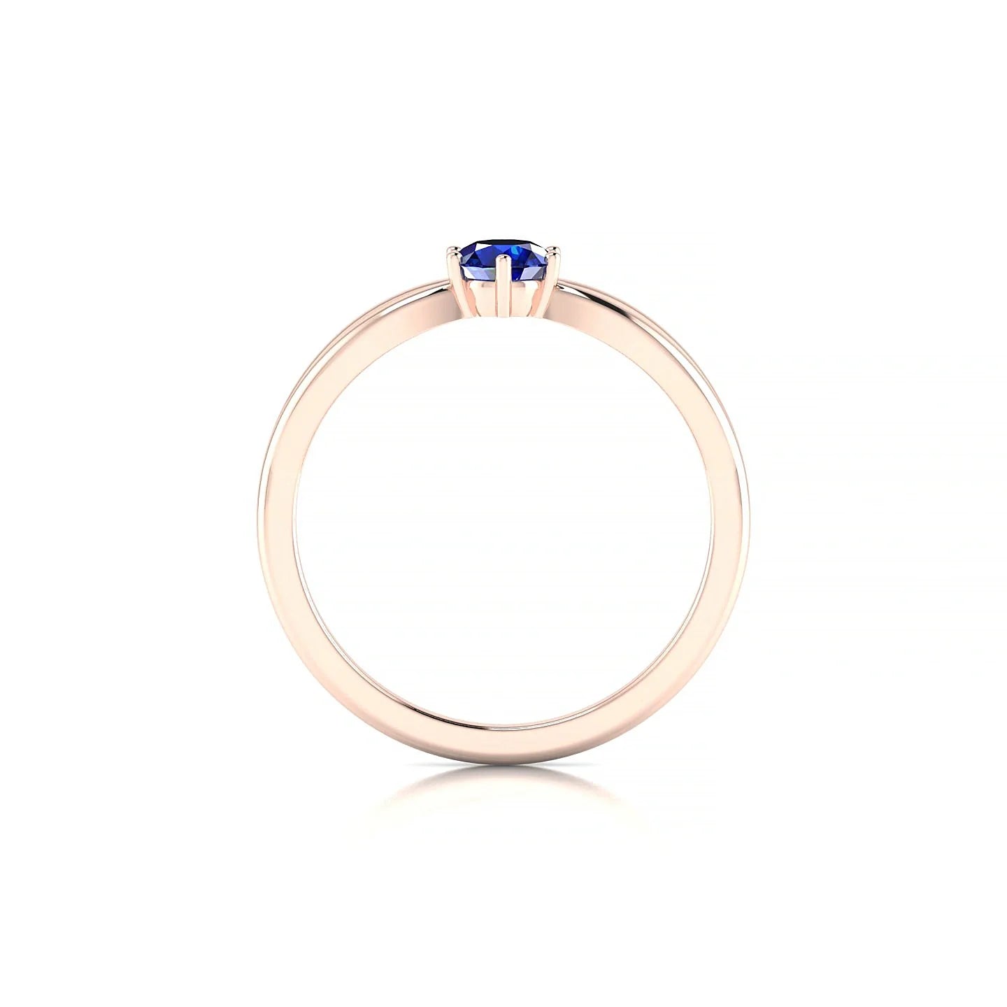 Interlude | 18k Rose Gold 4.5 mm Round Sapphire Ring