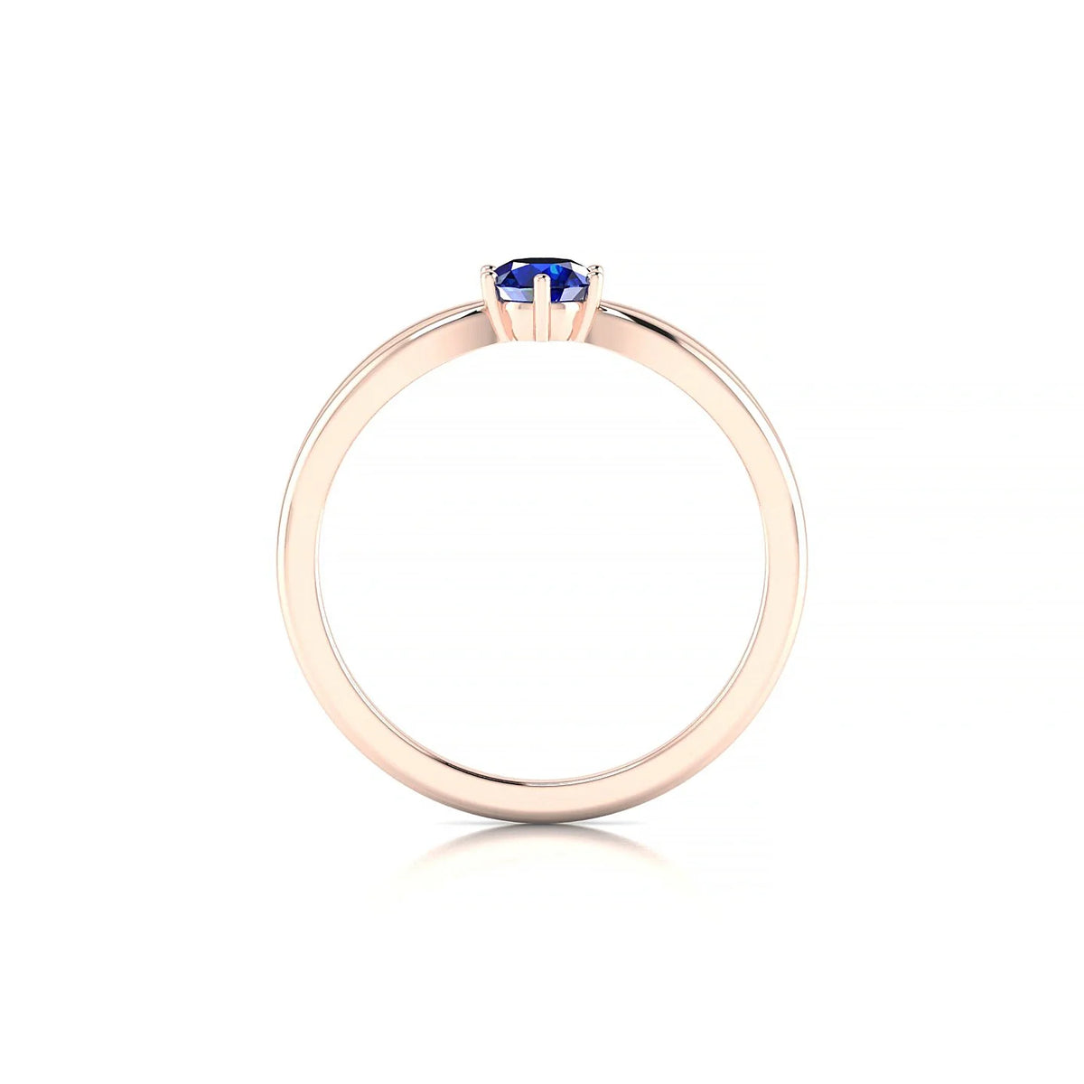 Interlude | 18k Rose Gold 4.5 mm Round Sapphire Ring