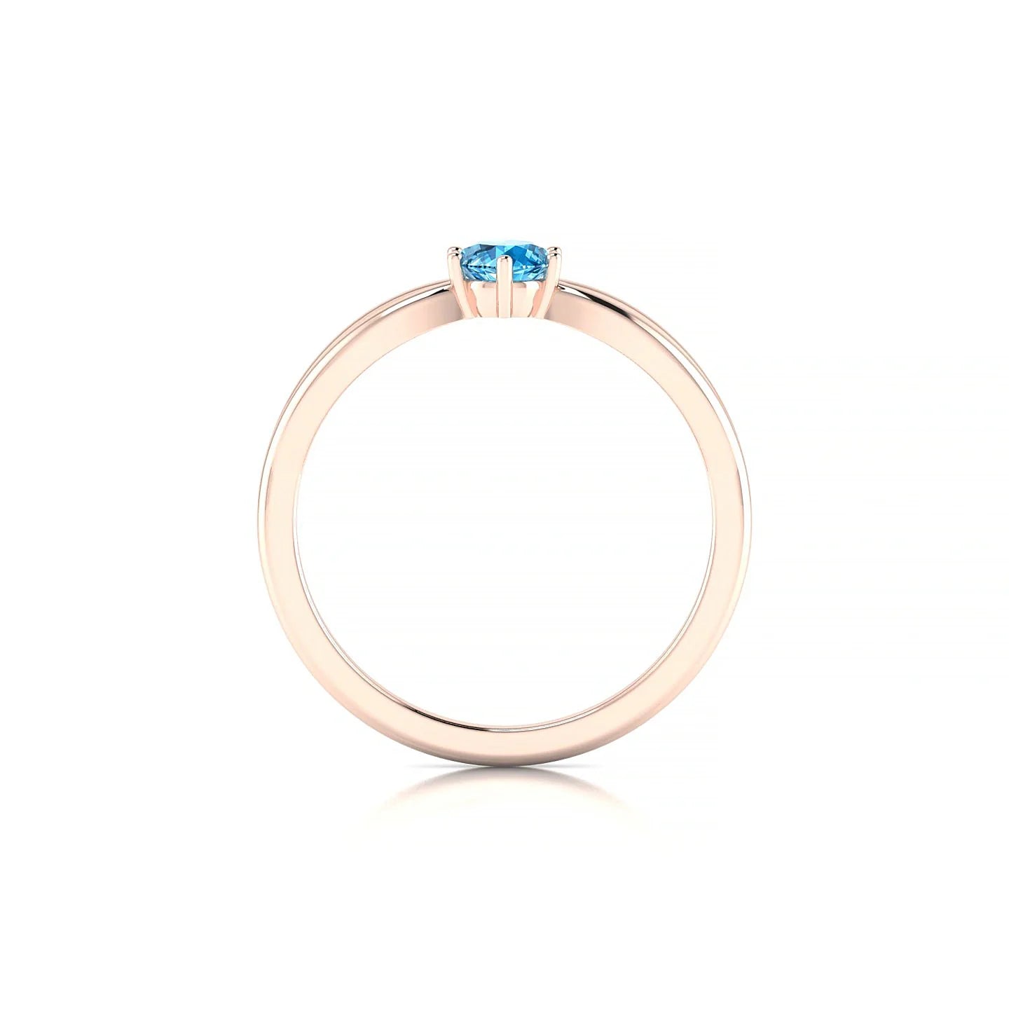 Interlude | 18k Rose Gold 4.5 mm Round Topaz Ring