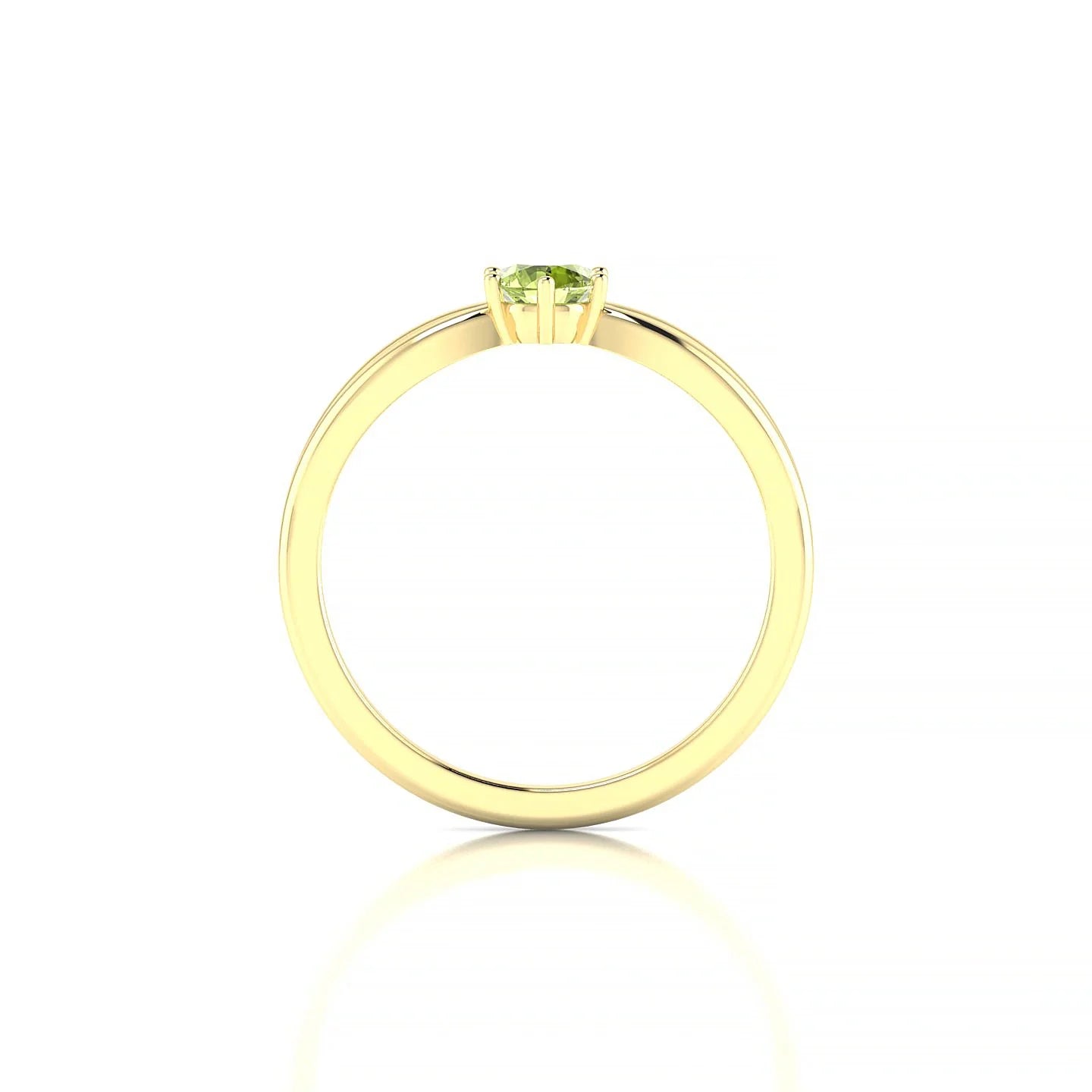 Interlude | 18k Yellow Gold 4.5 mm Round Peridot Ring