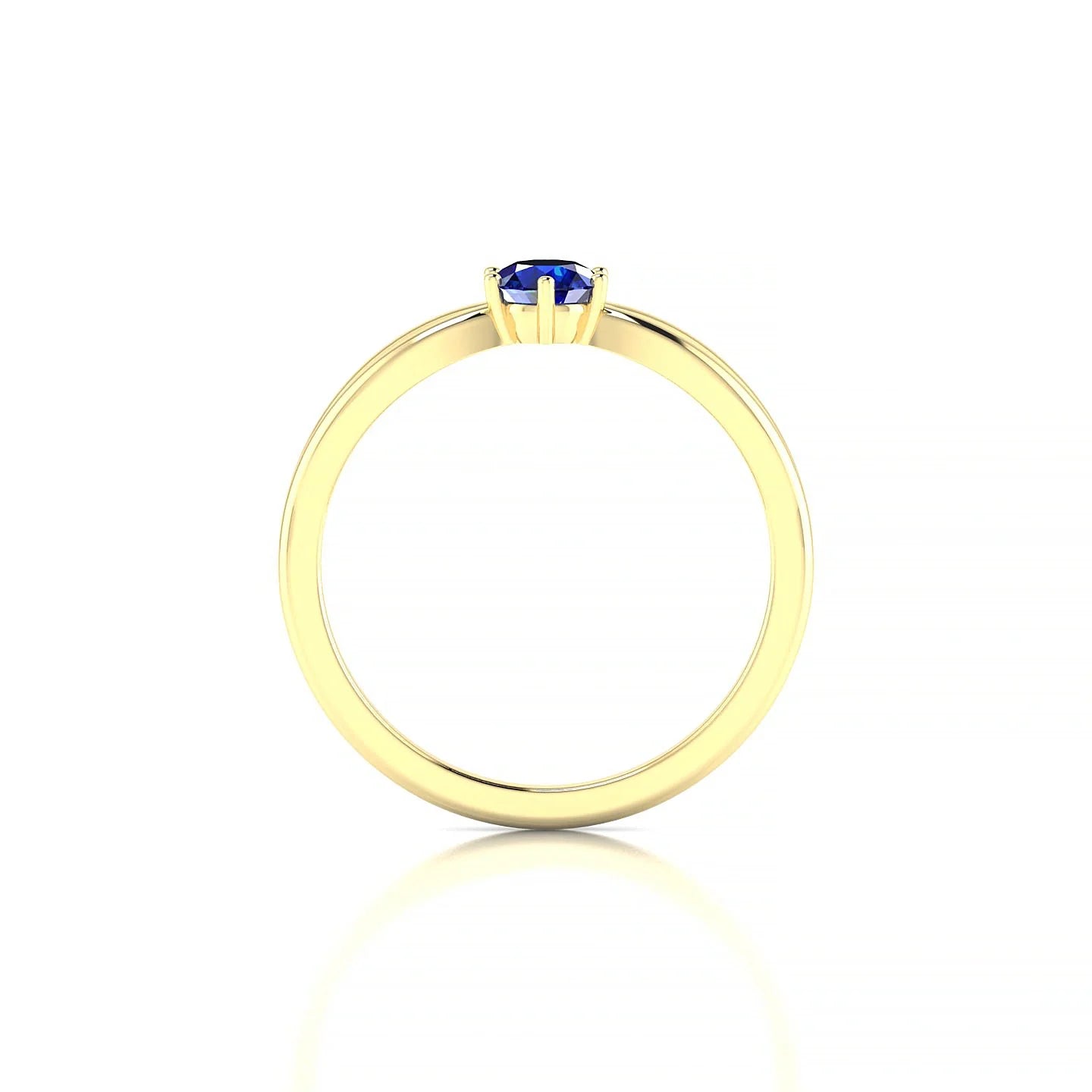 Interlude | 18k Yellow Gold 4.5 mm Round Sapphire Ring