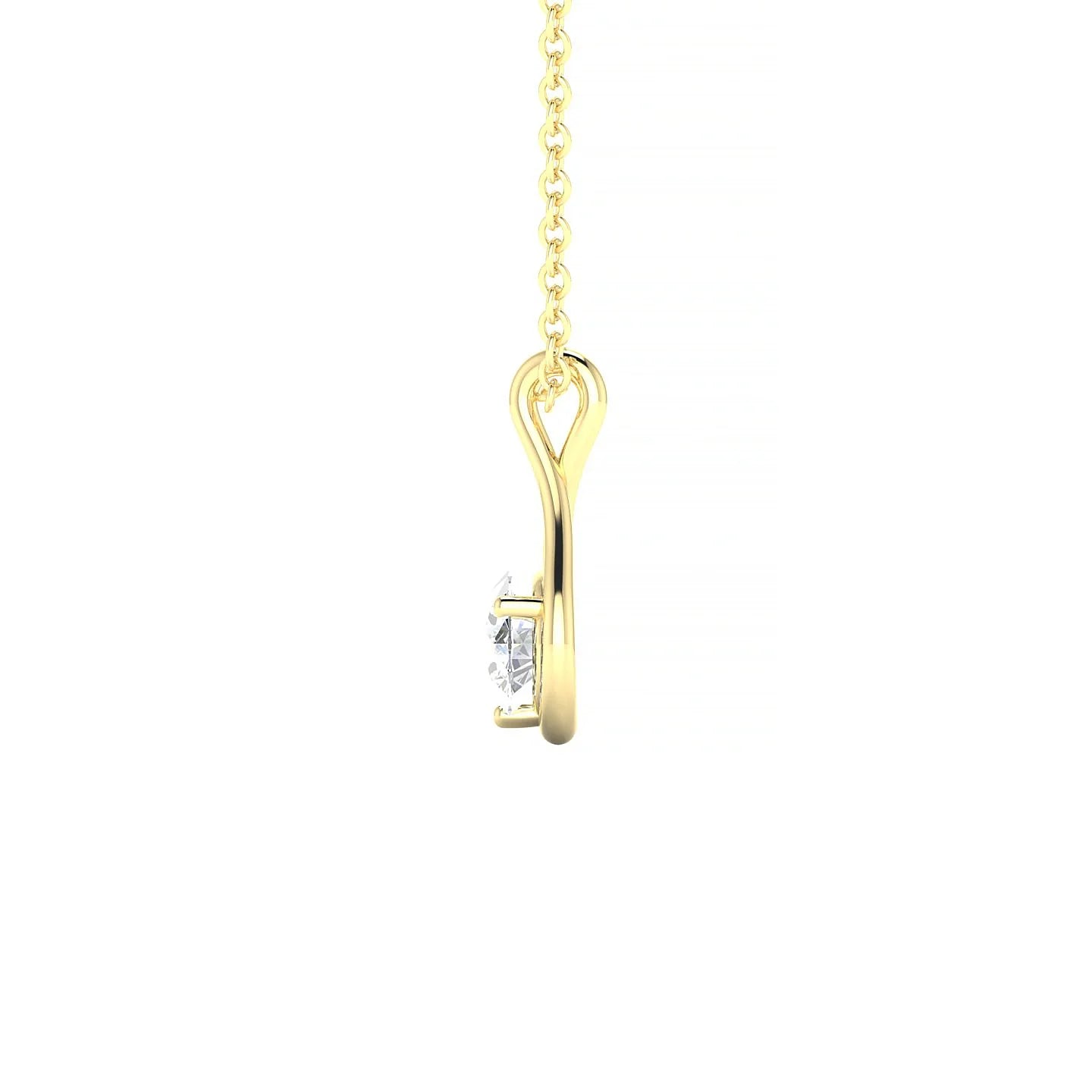 Loop | 18k Yellow Gold 4.2 mm Round Diamond Pendant