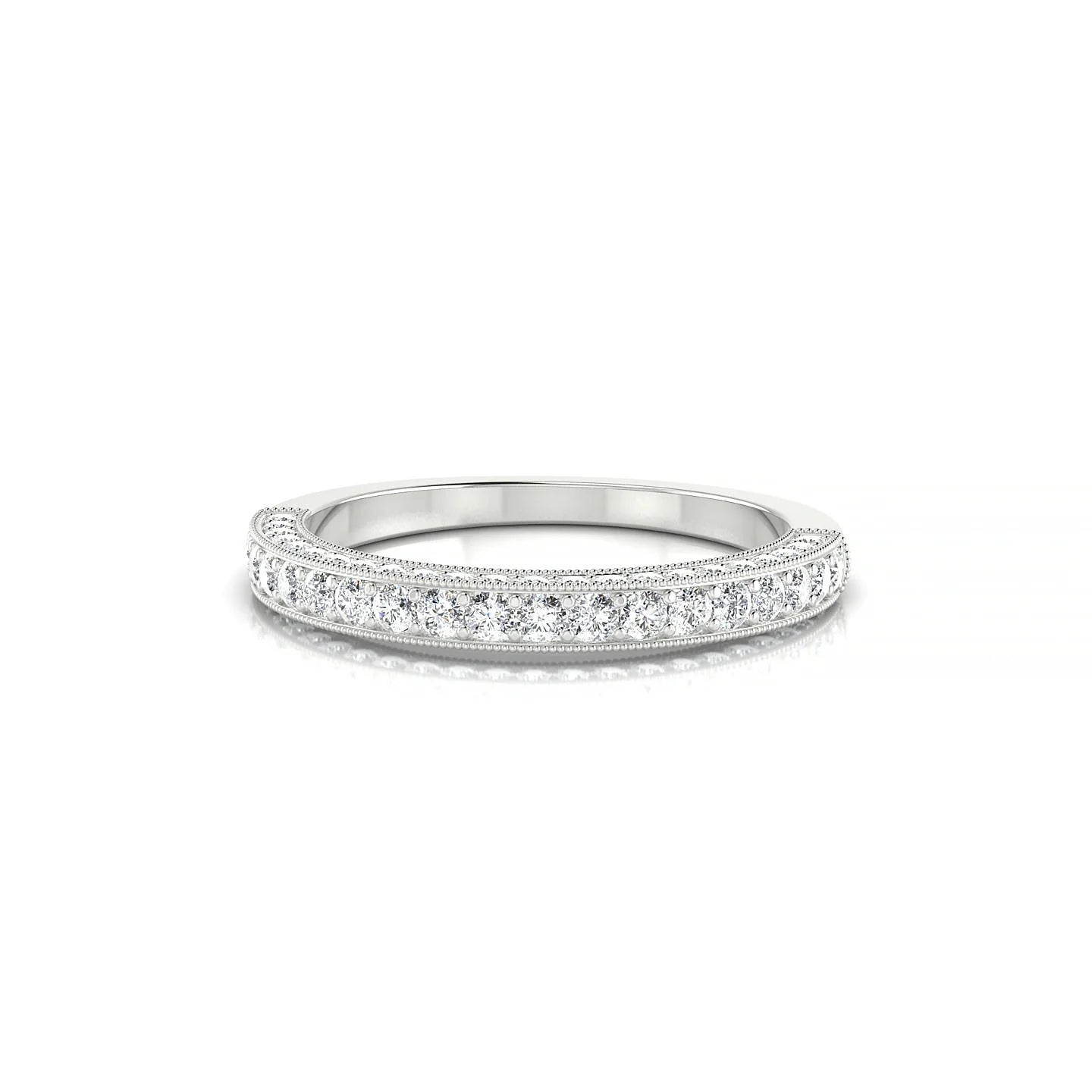 Lustre | 18k White Gold 1.5 mm Round Diamond Ring