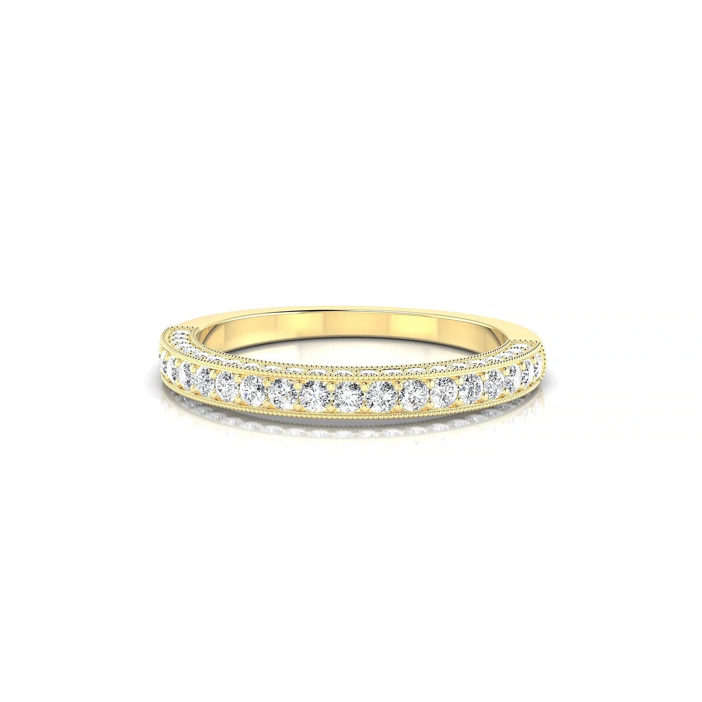 Lustre | 18k Yellow Gold 1.5 mm Round Diamond Ring