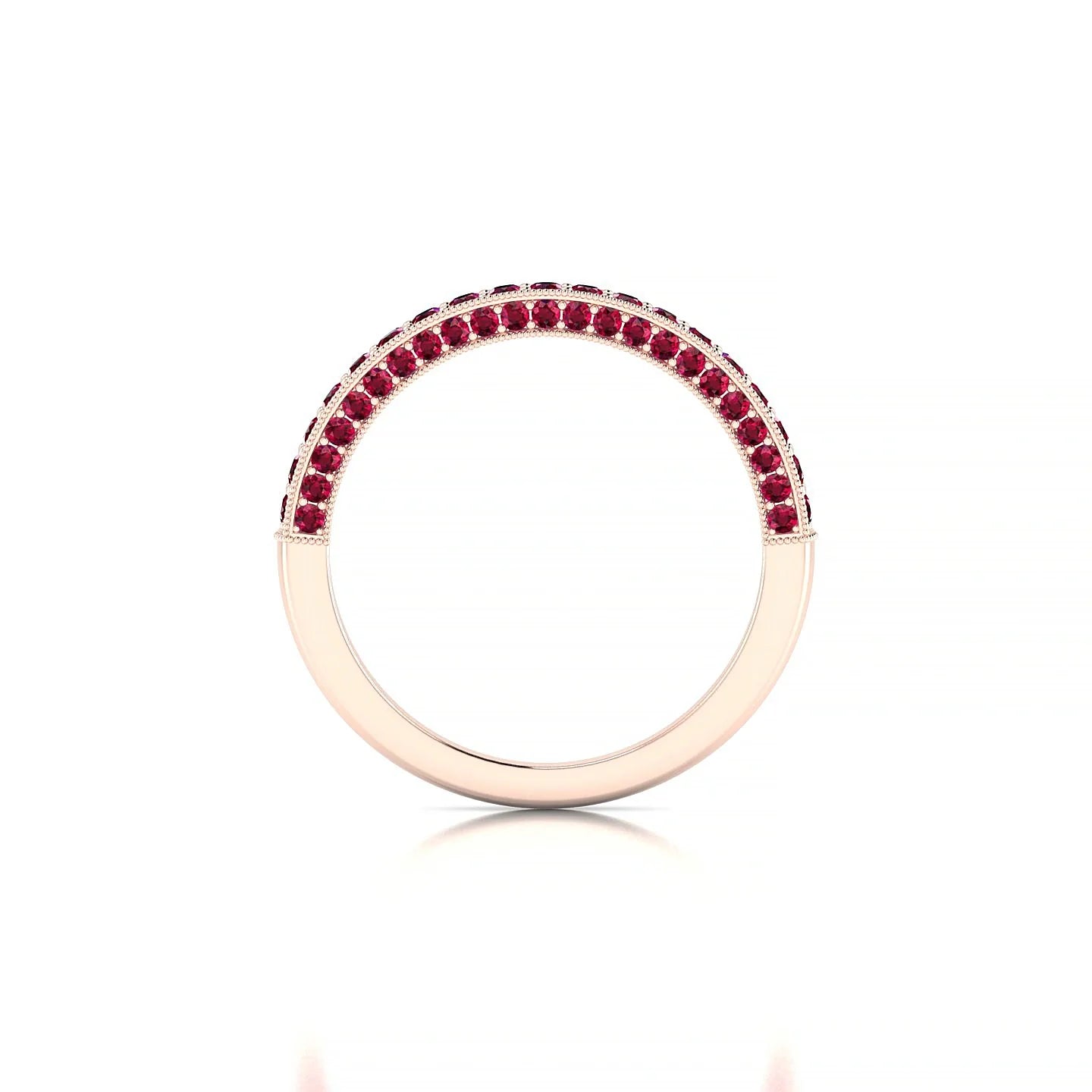 Lustre | 18k Rose Gold 1.5 mm Round Ruby Ring