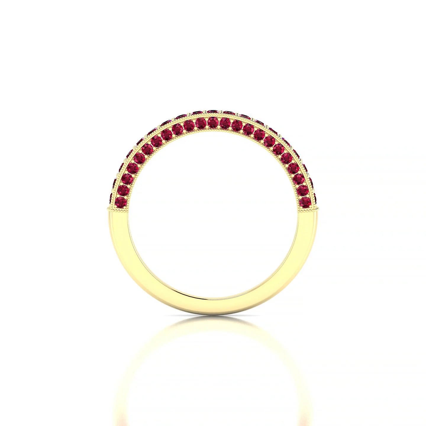Lustre | 18k Yellow Gold 1.5 mm Round Ruby Ring