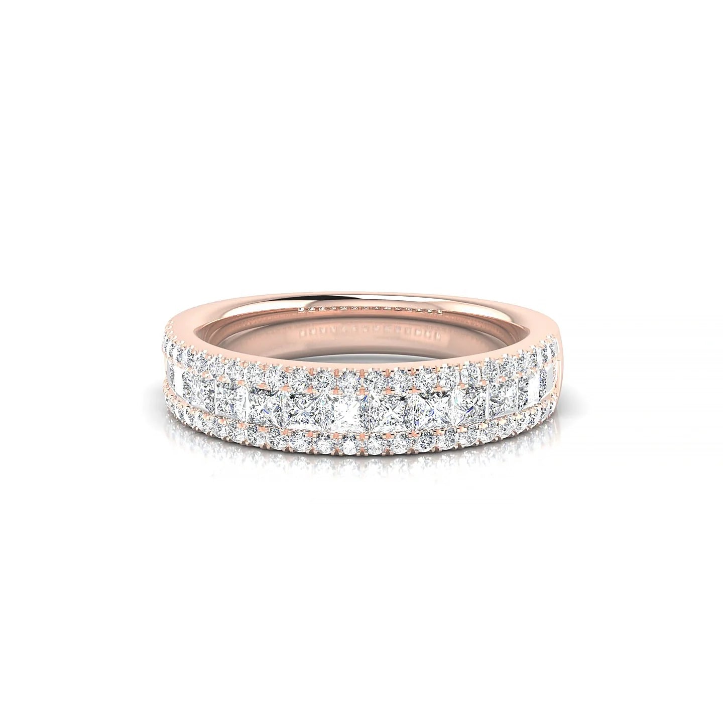 Majesty | 18k Rose Gold 2 mm Princess Diamond Ring