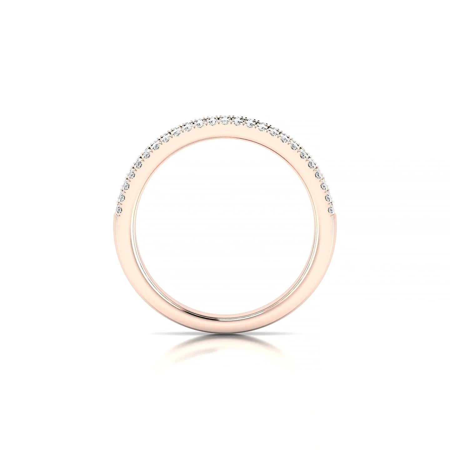 Majesty | 18k Rose Gold 2 mm Princess Emerald Ring