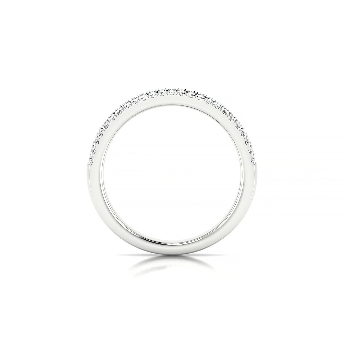 Majesty | 18k White Gold 2 mm Princess Emerald Ring