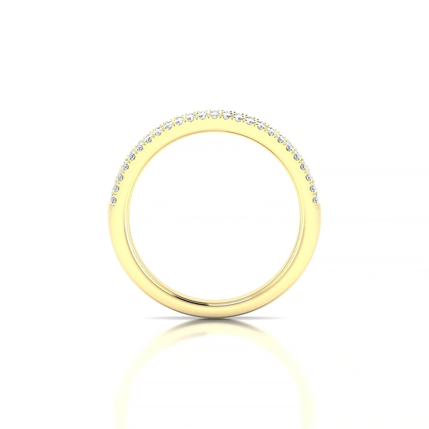 Majesty | 18k Yellow Gold 2 mm Princess Diamond Ring