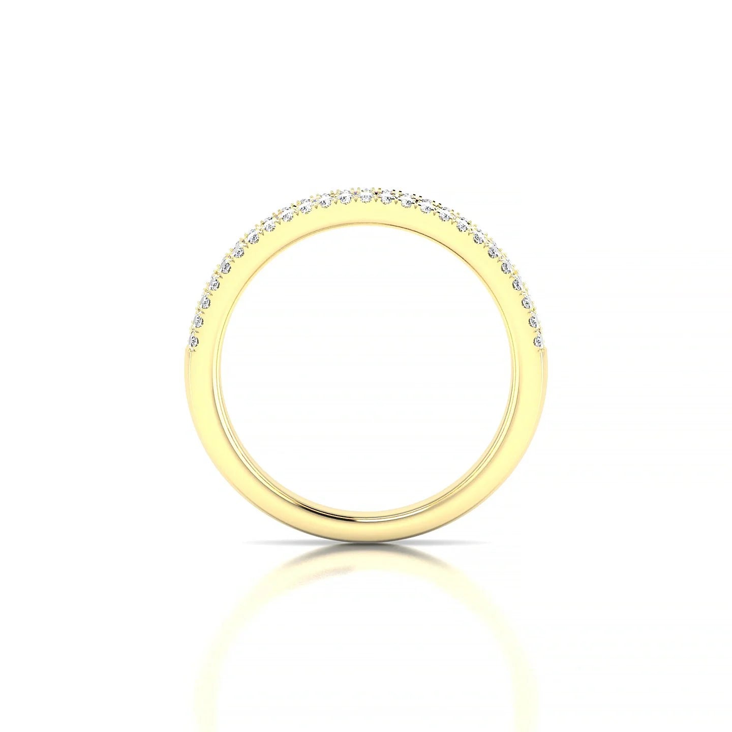 Majesty | 18k Yellow Gold 2 mm Princess Pink Sapphire Ring