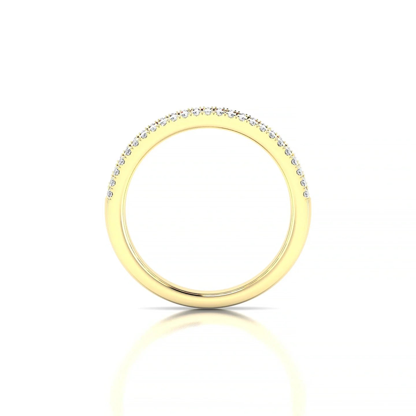 Majesty | 18k Yellow Gold 2 mm Princess Ruby Ring