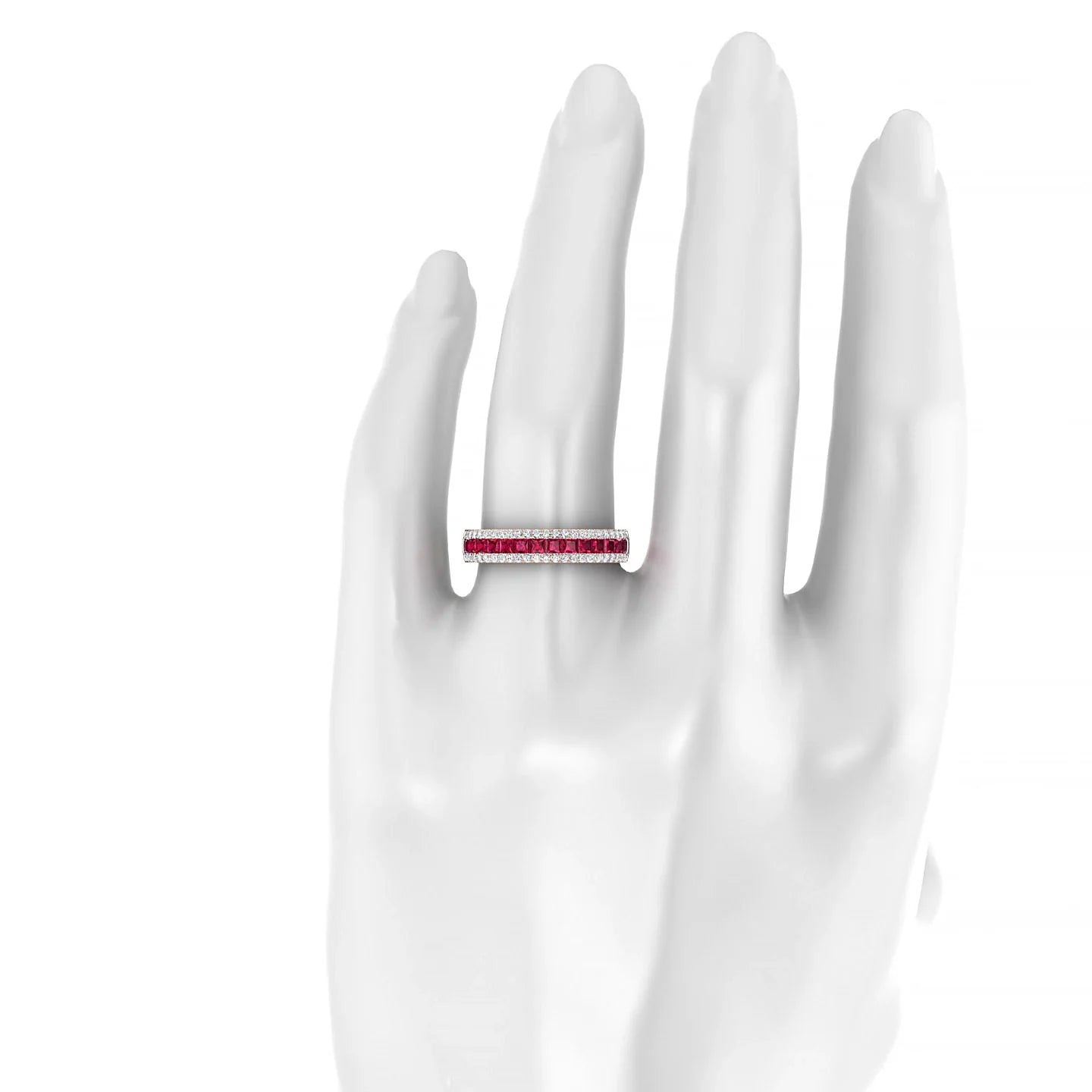 Majesty | 18k Rose Gold 2 mm Princess Ruby Ring