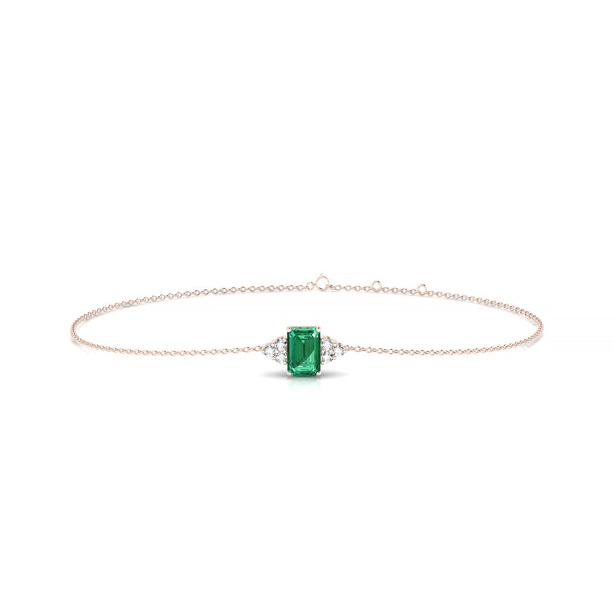 Mirage | 18k Rose Gold 6 x 4 mm Emerald Emerald Bracelet