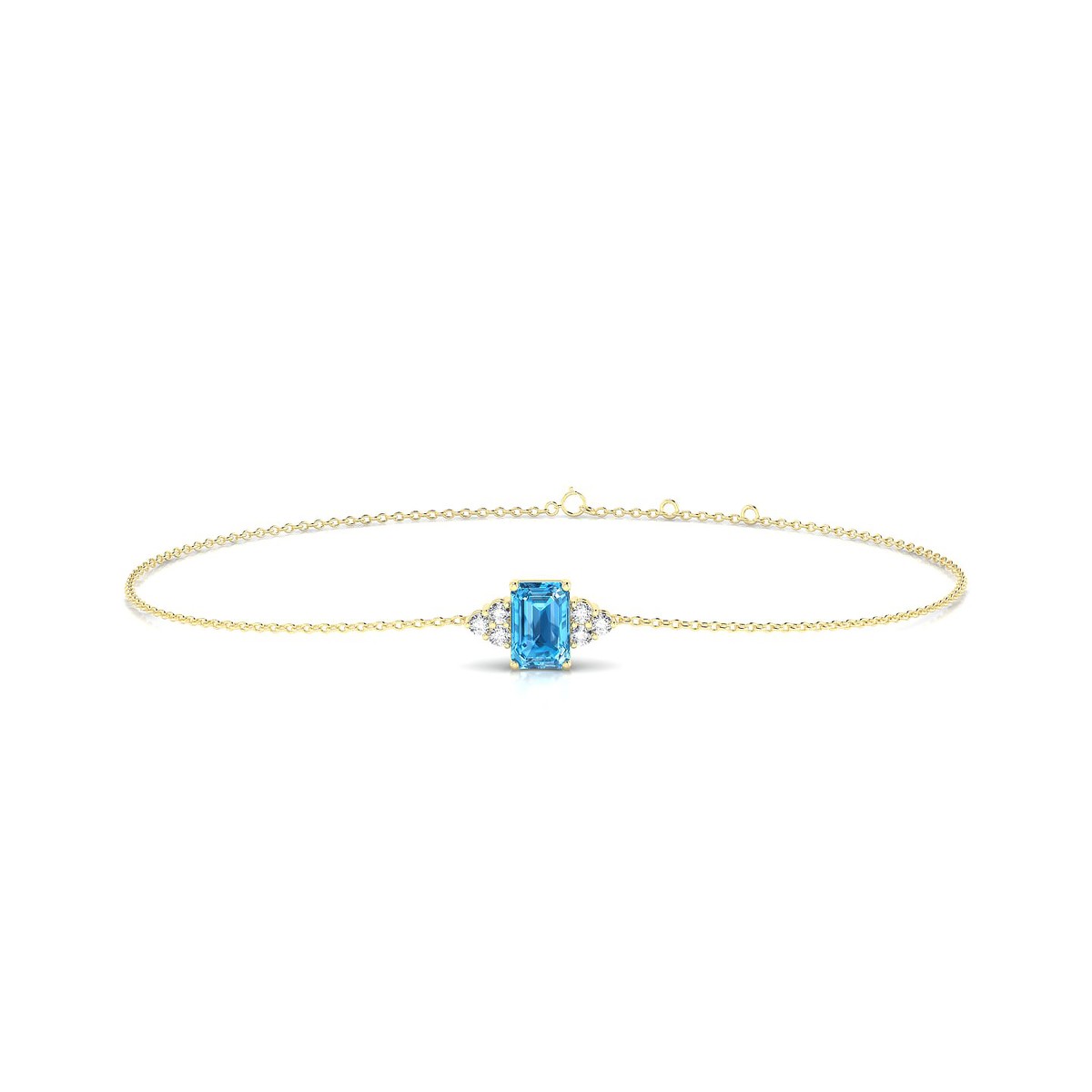 Mirage | 18k Yellow Gold 6 x 4 mm Emerald Topaz Bracelet
