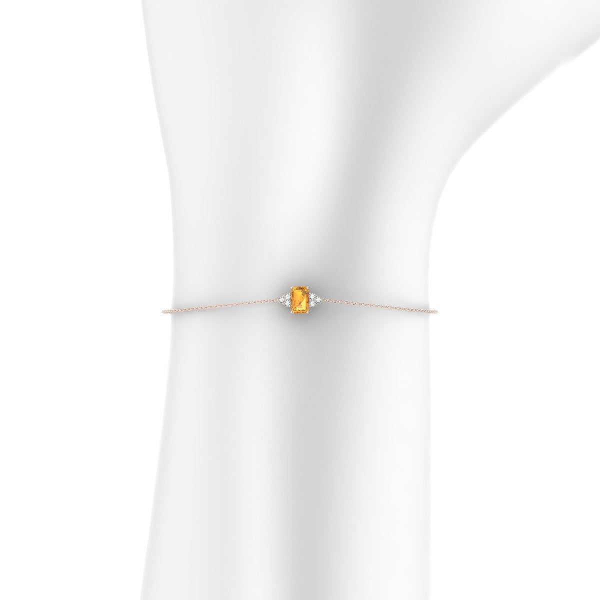 Mirage | 18k Rose Gold 6 x 4 mm Emerald Citrine Bracelet