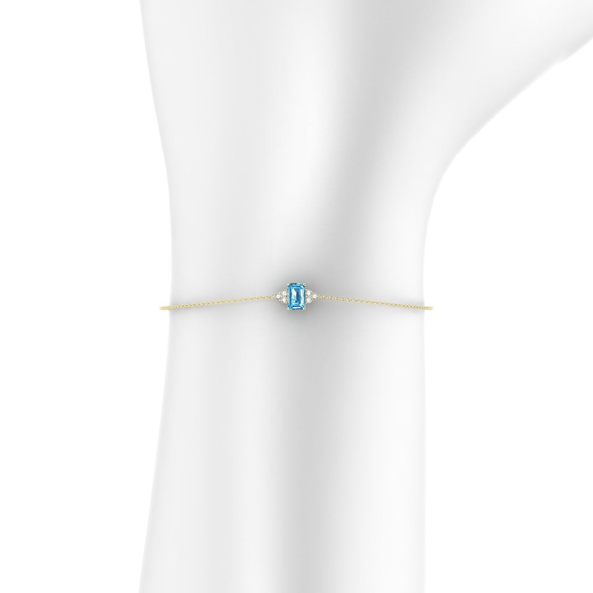 Mirage | 18k Yellow Gold 6 x 4 mm Emerald Topaz Bracelet