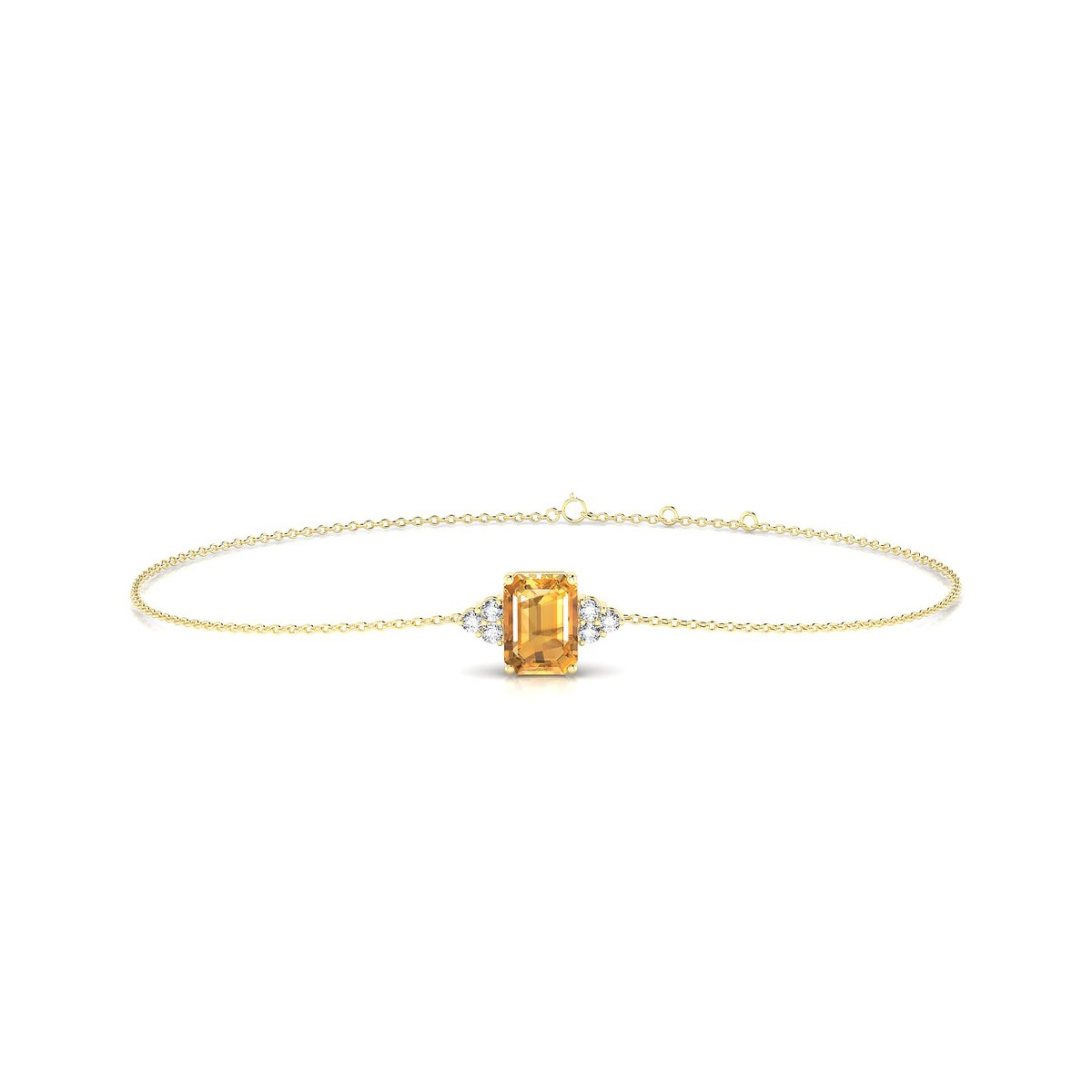 Mirage | 18k Yellow Gold 7 x 5 mm Emerald Citrine Bracelet