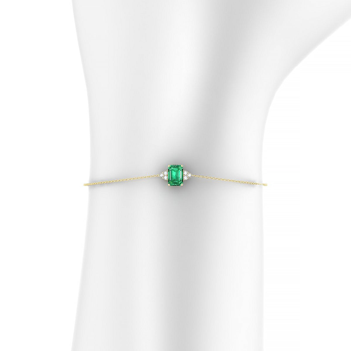 Mirage | 18k Yellow Gold 7 x 5 mm Emerald Emerald Bracelet