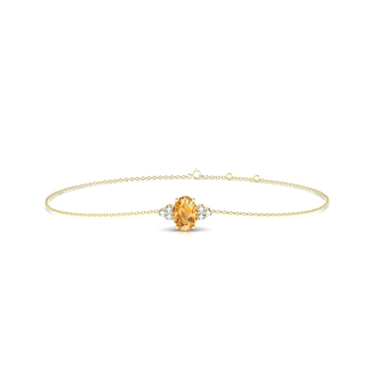 Mirage | 18k Yellow Gold 7 x 5 mm Oval Citrine Bracelet