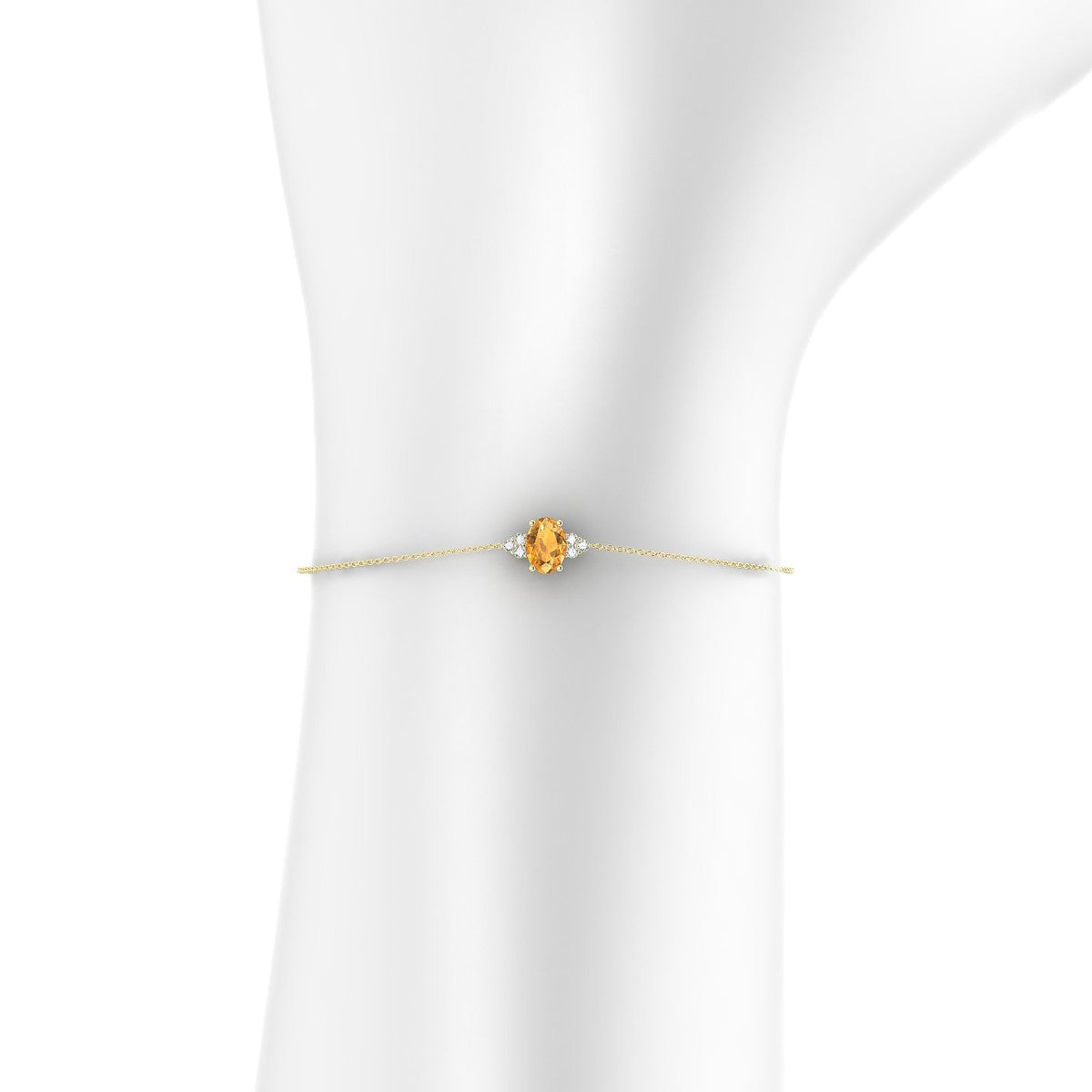 Mirage | 18k Yellow Gold 7 x 5 mm Oval Citrine Bracelet