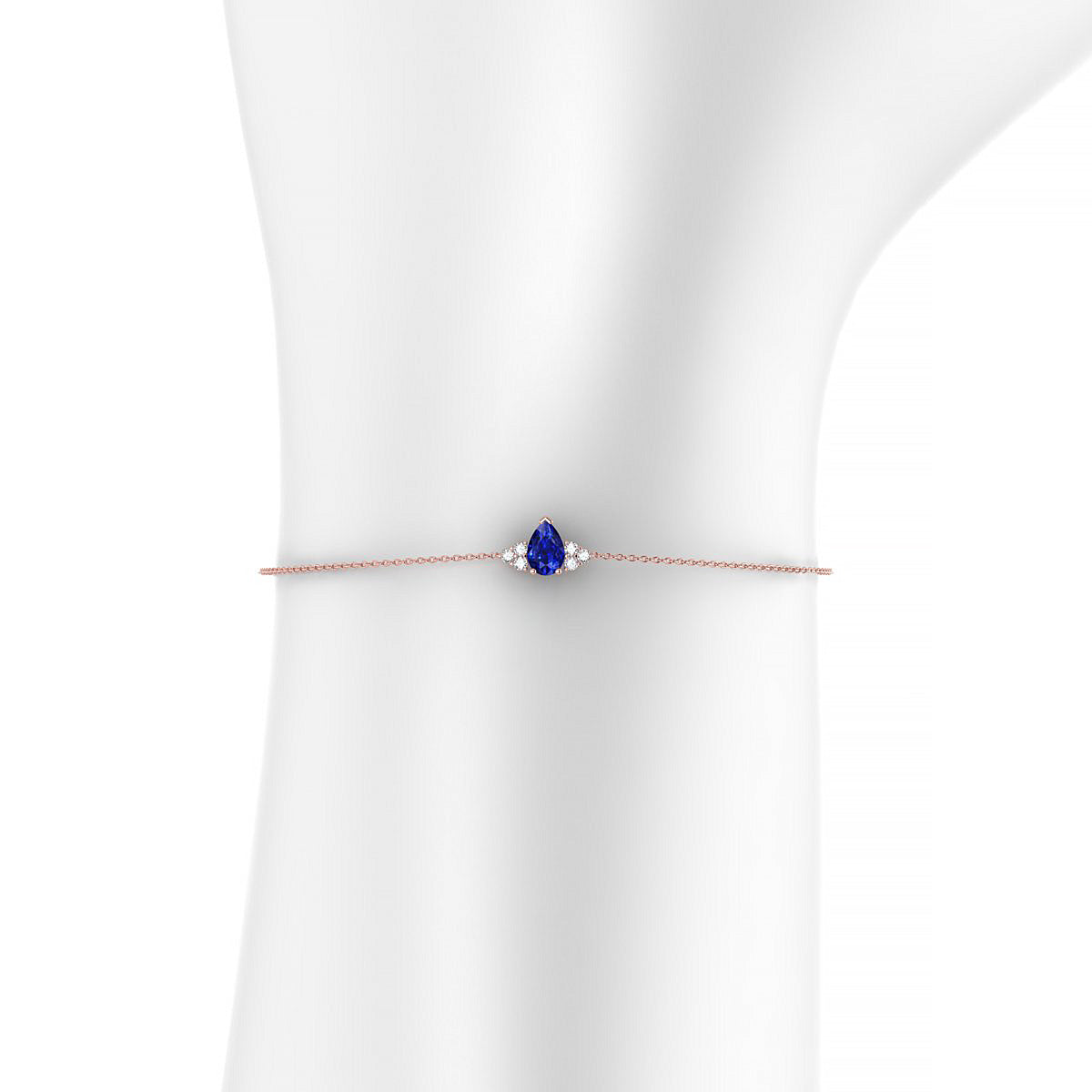 Mirage | 18k Rose Gold 6 x 4 mm Pear Sapphire Bracelet