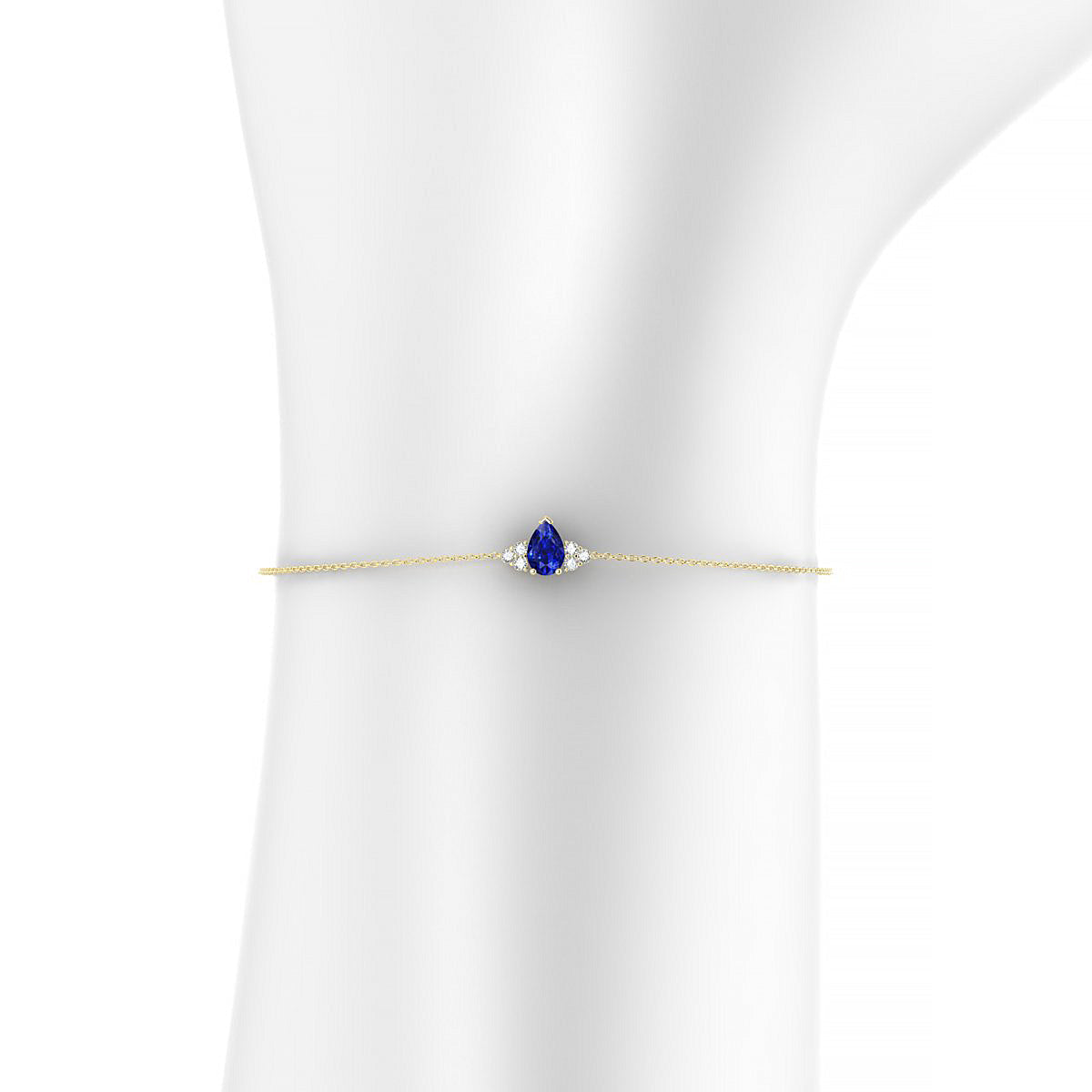Mirage | 18k Yellow Gold 6 x 4 mm Pear Sapphire Bracelet