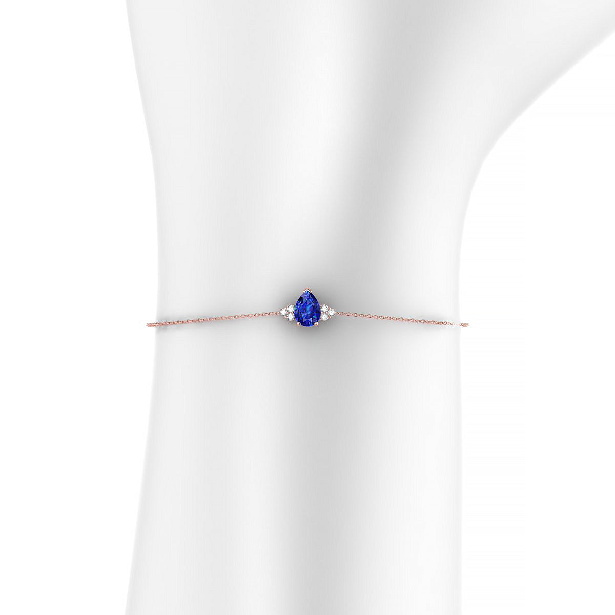 Mirage | 18k Rose Gold 7 x 5 mm Pear Sapphire Bracelet