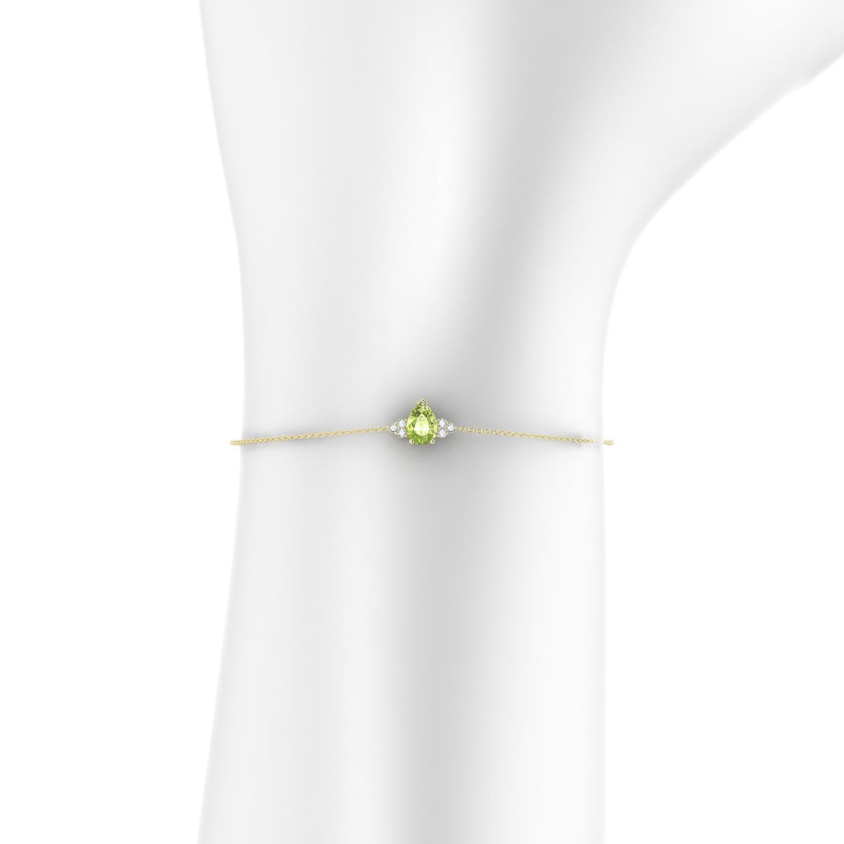 Mirage | 18k Yellow Gold 7 x 5 mm Pear Peridot Bracelet