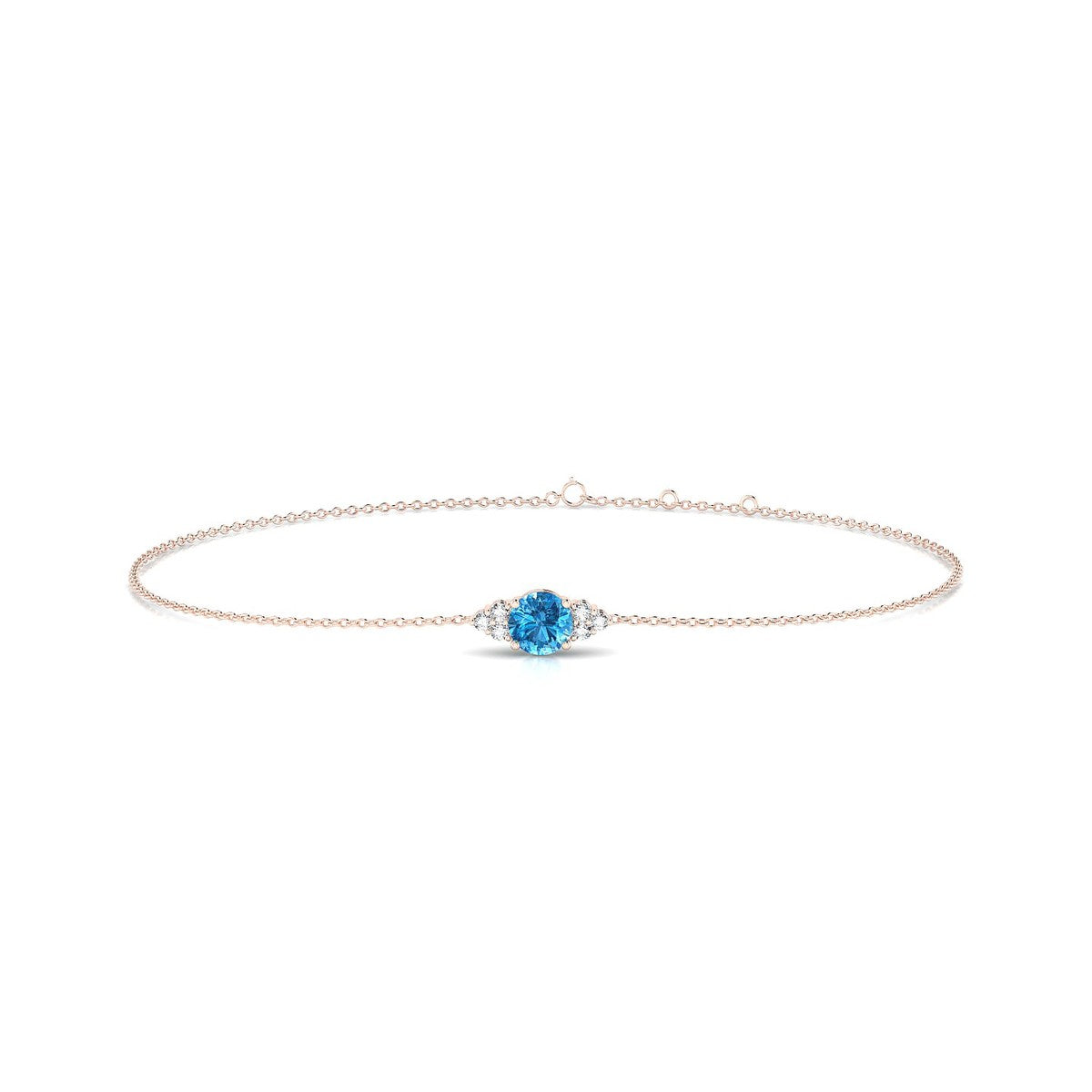 Mirage | 18k Rose Gold 4.5 mm Round Topaz Bracelet