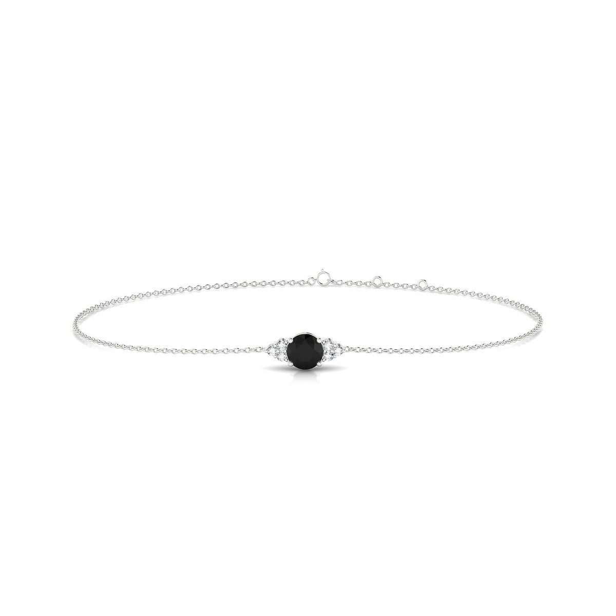Mirage | 18k White Gold 4.5 mm Round Black Diamond Bracelet