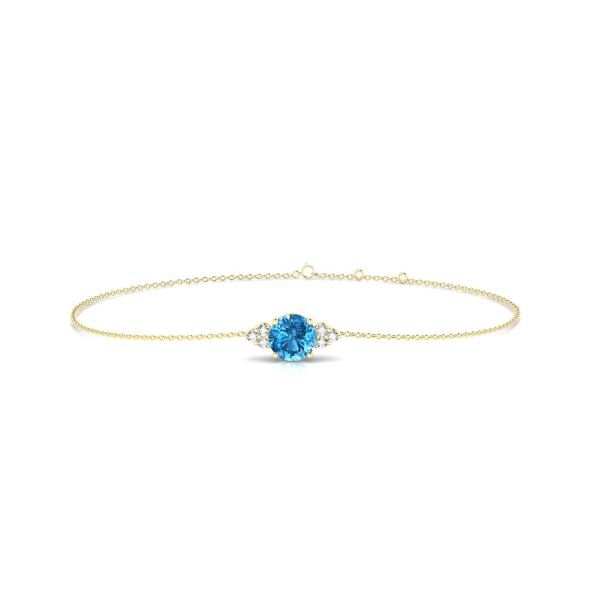 Mirage | 18k Yellow Gold 6 mm Round Topaz Bracelet