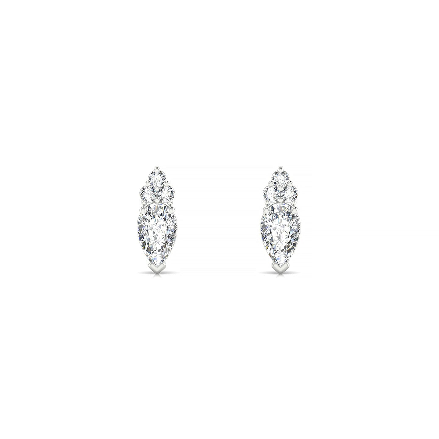 Mirage | 18k White Gold 5 x 3 mm Pear Diamond Earrings