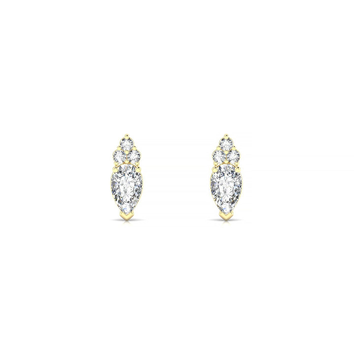 Mirage | 18k Yellow Gold 5 x 3 mm Pear Diamond Earrings