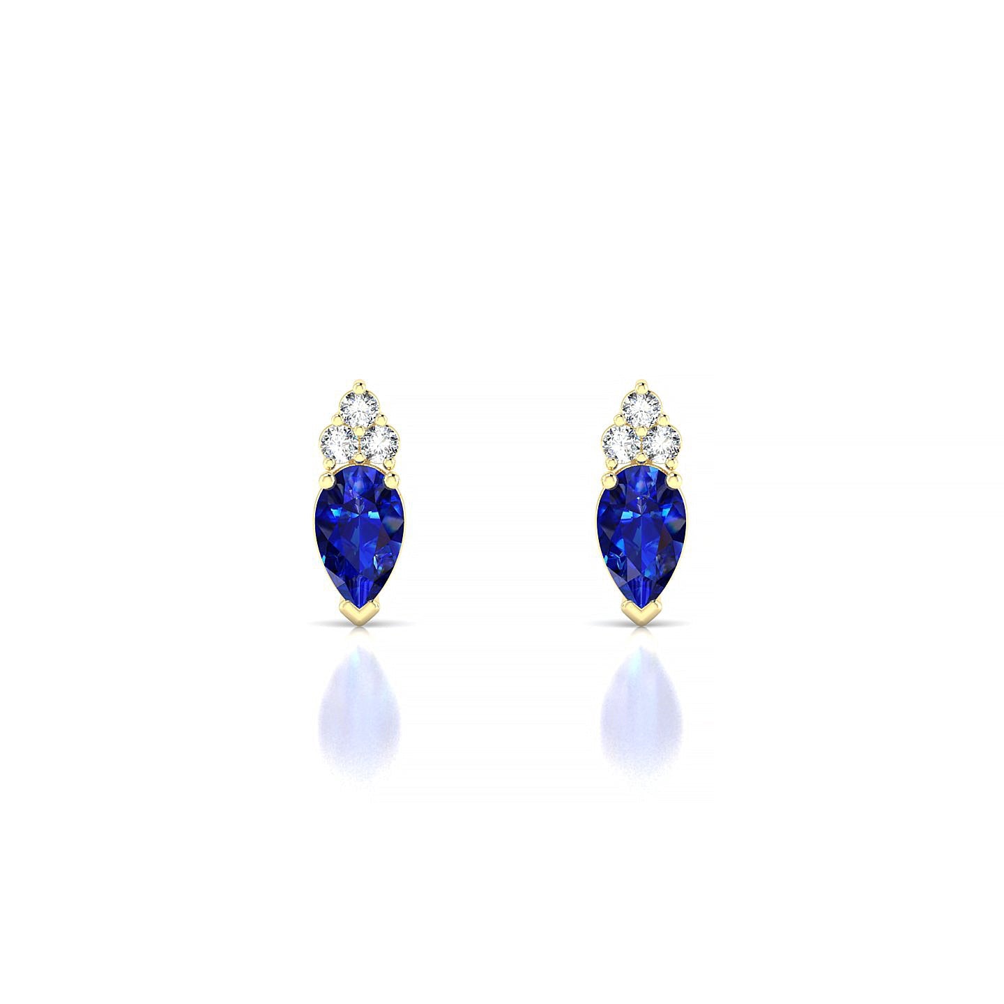 Mirage | 18k Yellow Gold 5 x 3 mm Pear Sapphire Earrings