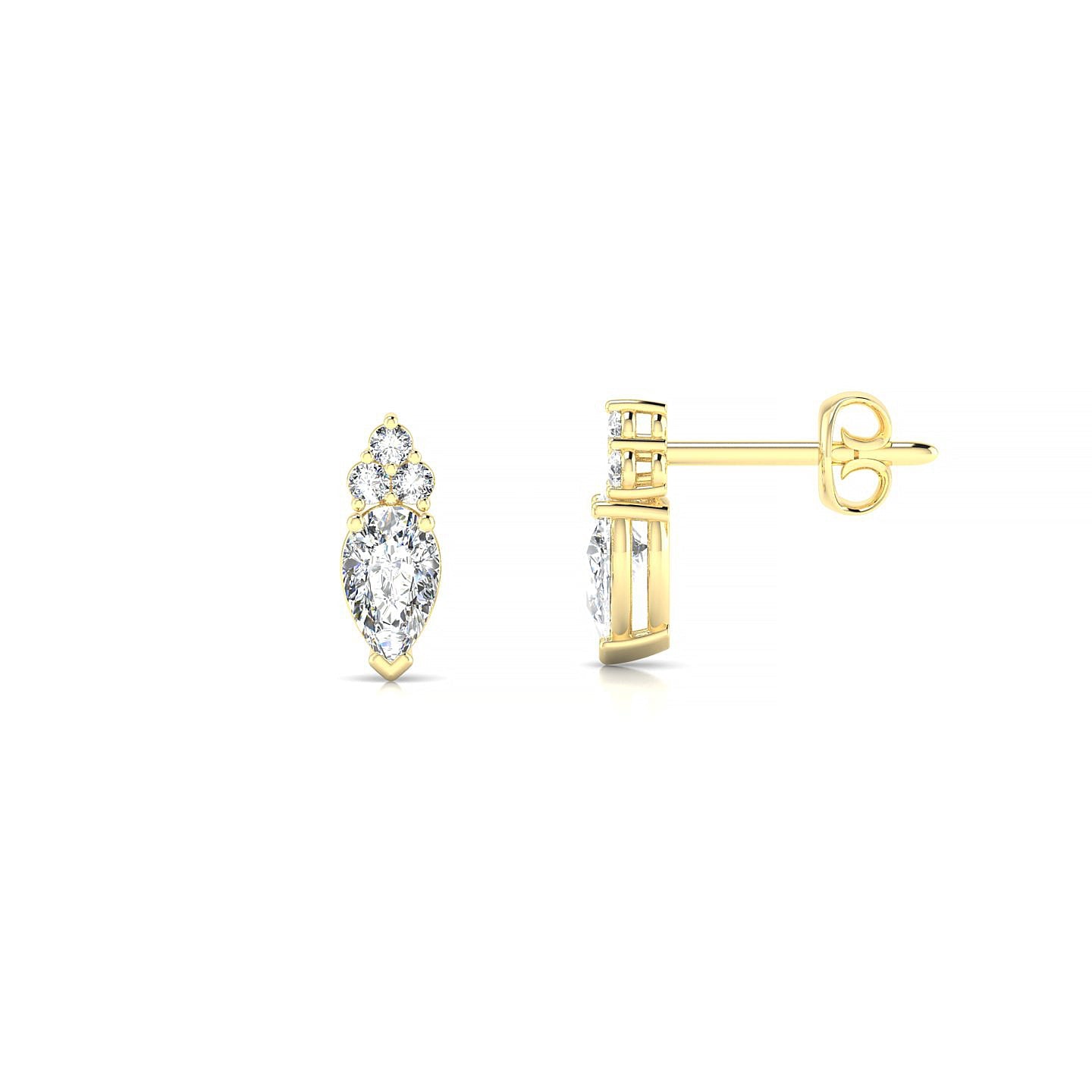 Mirage | 18k Yellow Gold 5 x 3 mm Pear Diamond Earrings