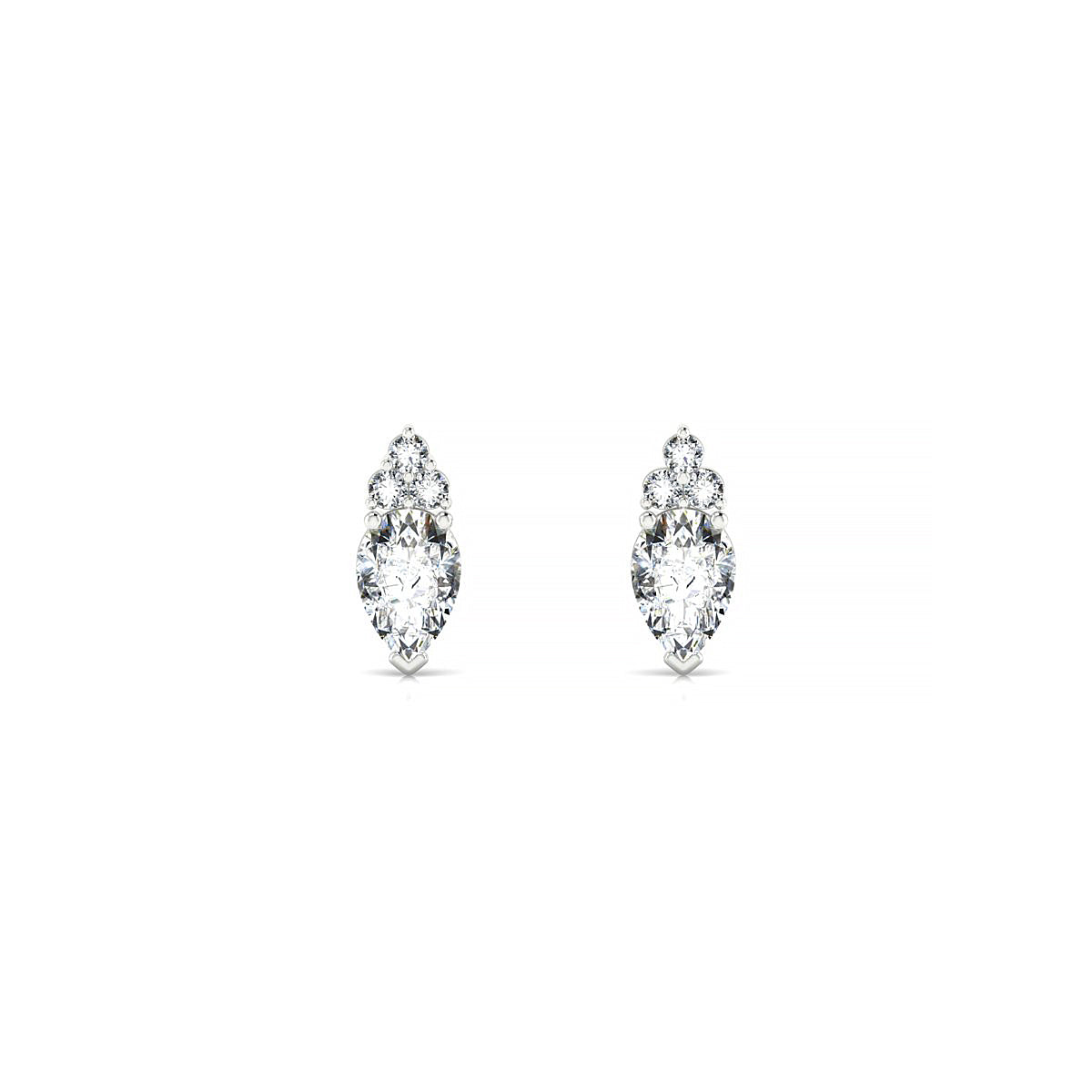 Mirage | 18k White Gold 6 x 4 mm Pear Diamond Earrings